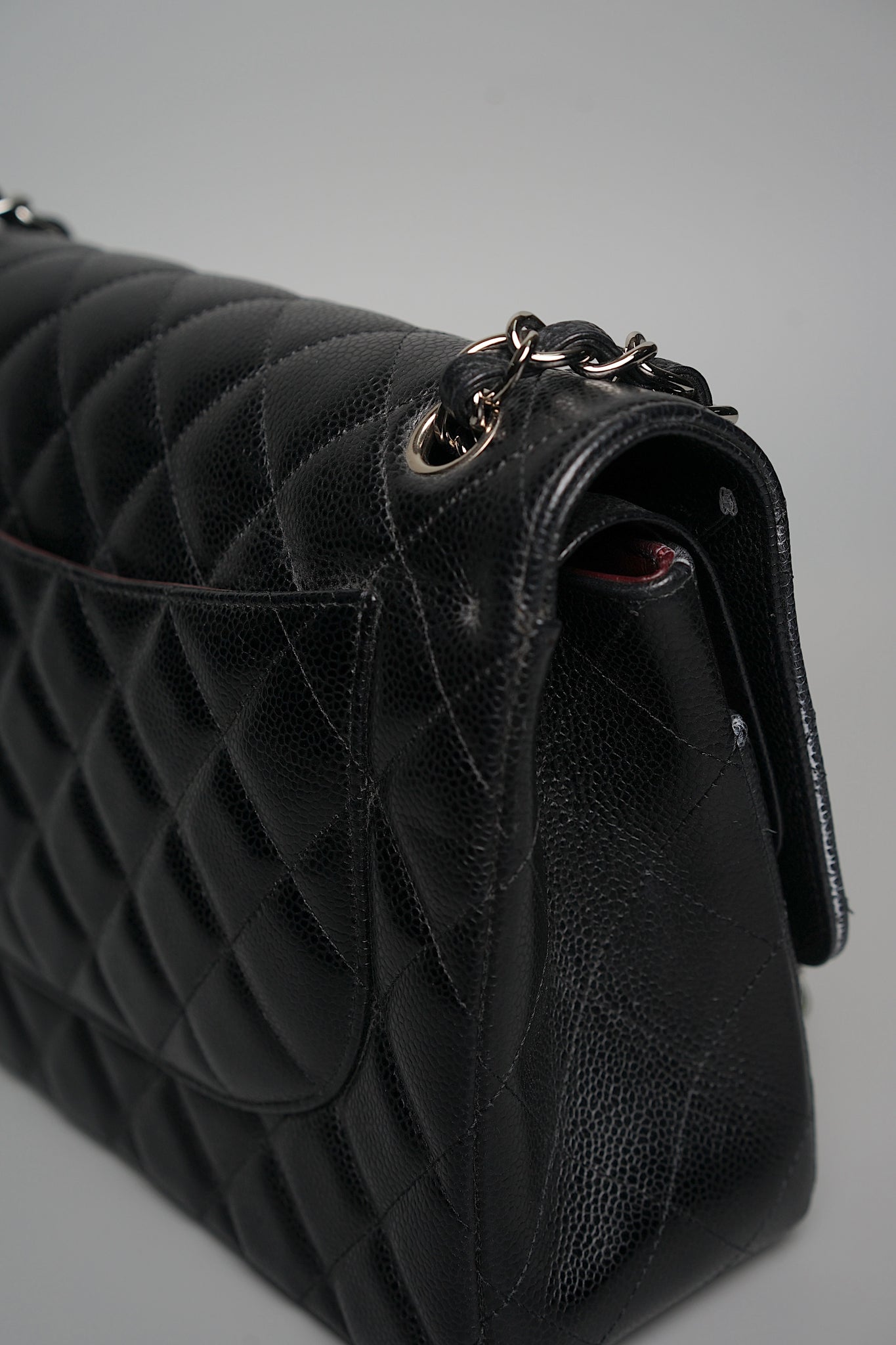 Chanel Jumbo Double Flap in Black Caviar Shw