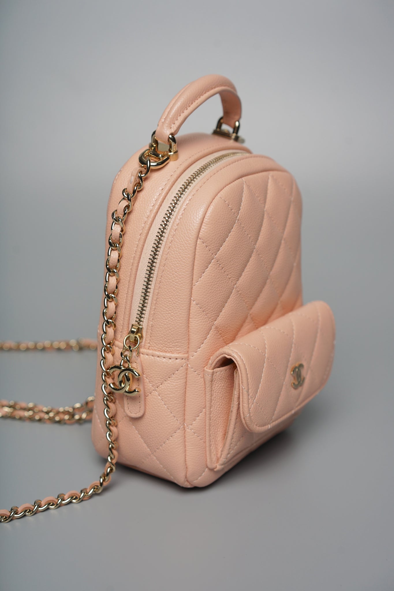 Chanel 24C Mini Backpack in Pink Caviar Lghw