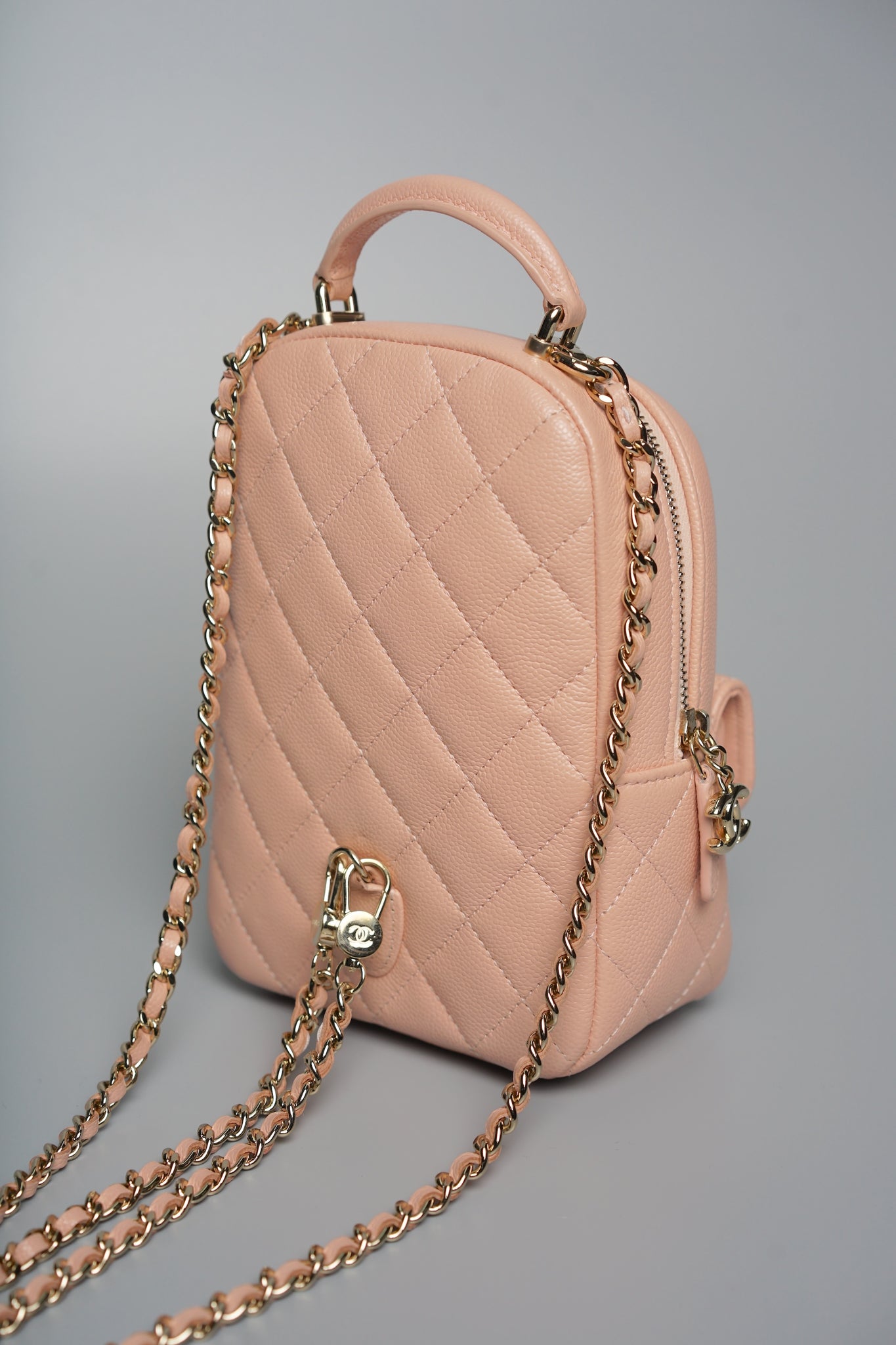 Chanel 24C Mini Backpack in Pink Caviar Lghw