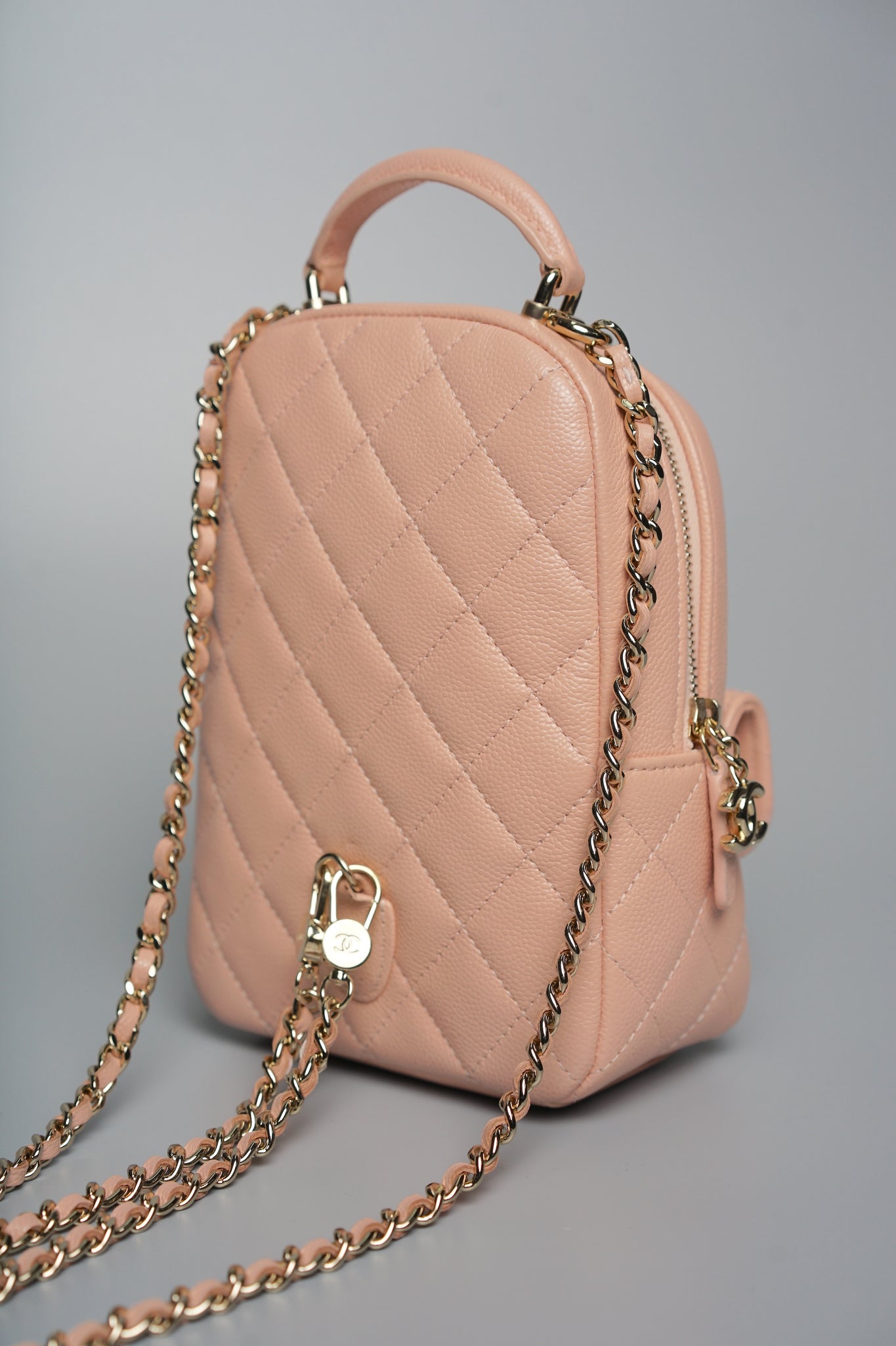 Chanel 24C Mini Backpack in Pink Caviar Lghw