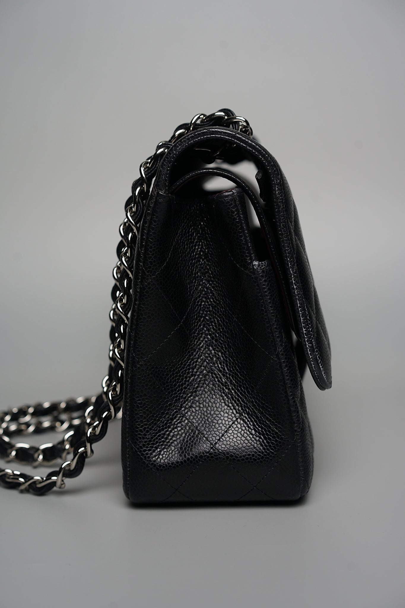 Chanel Jumbo Double Flap in Black Caviar Shw