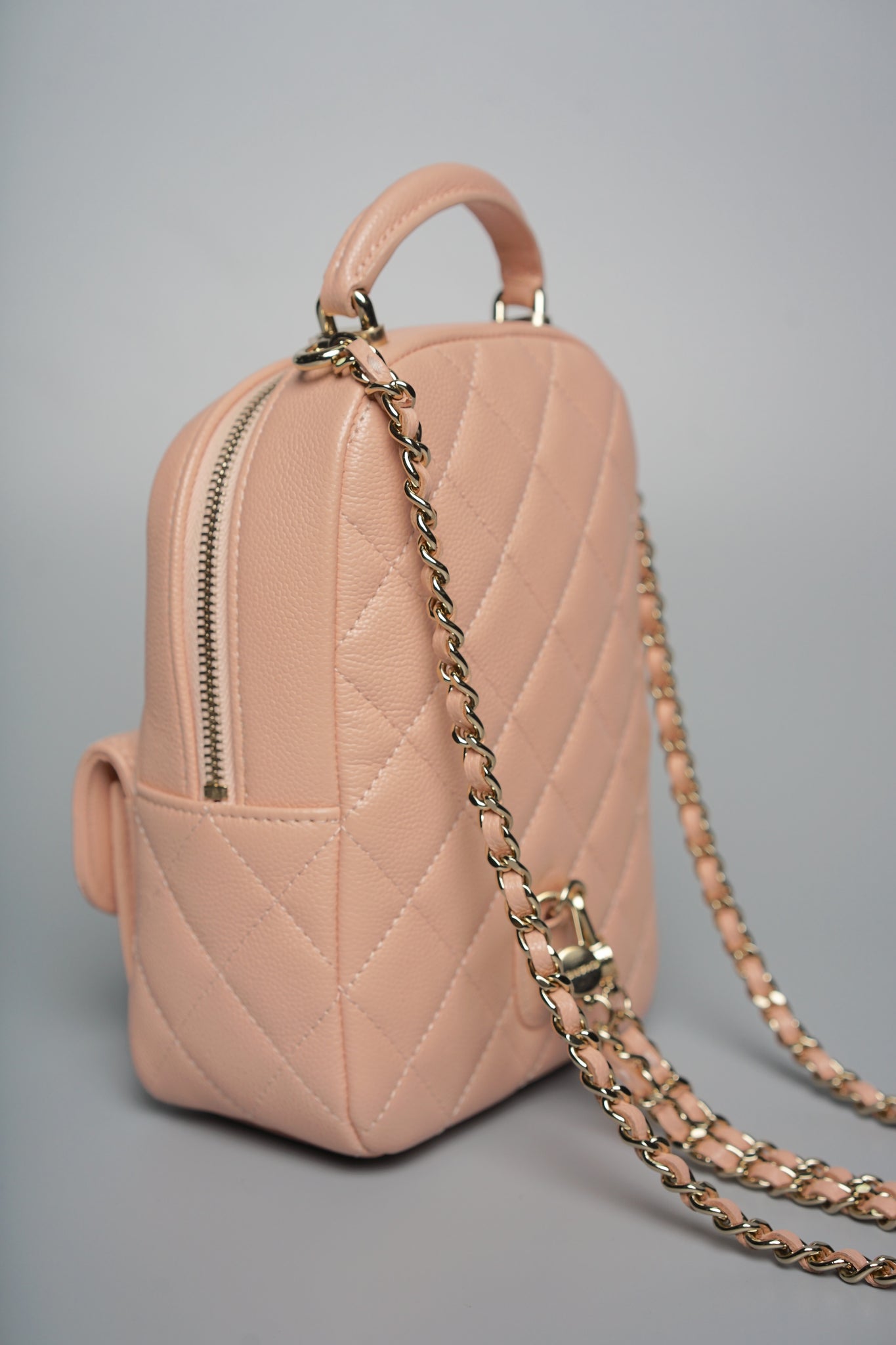 Chanel 24C Mini Backpack in Pink Caviar Lghw