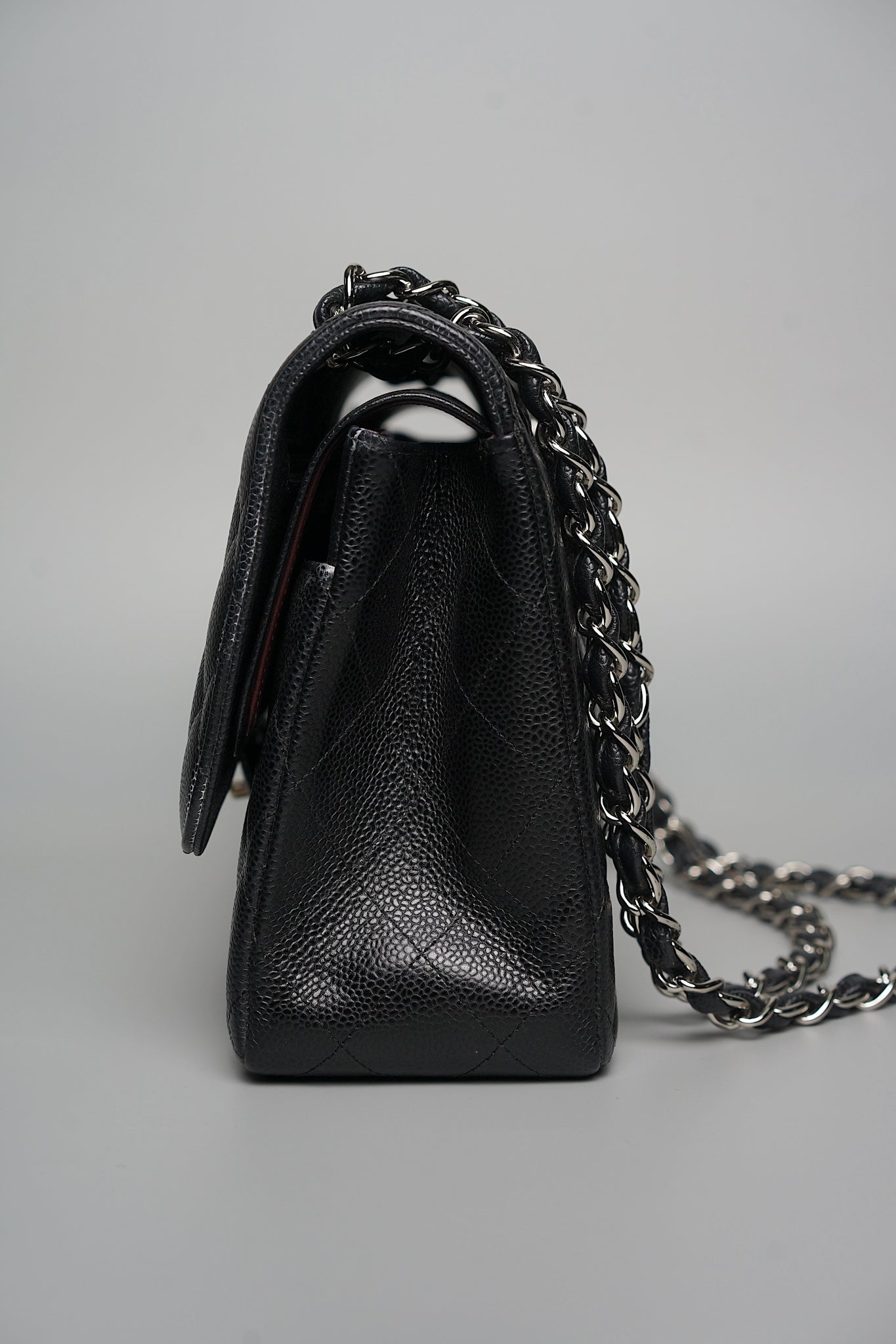 Chanel Jumbo Double Flap in Black Caviar Shw