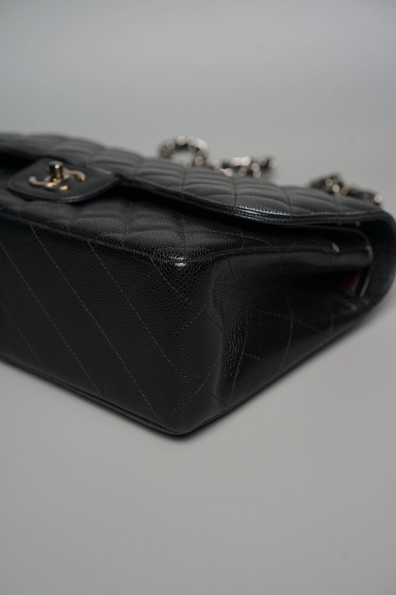 Chanel Jumbo Double Flap in Black Caviar Shw
