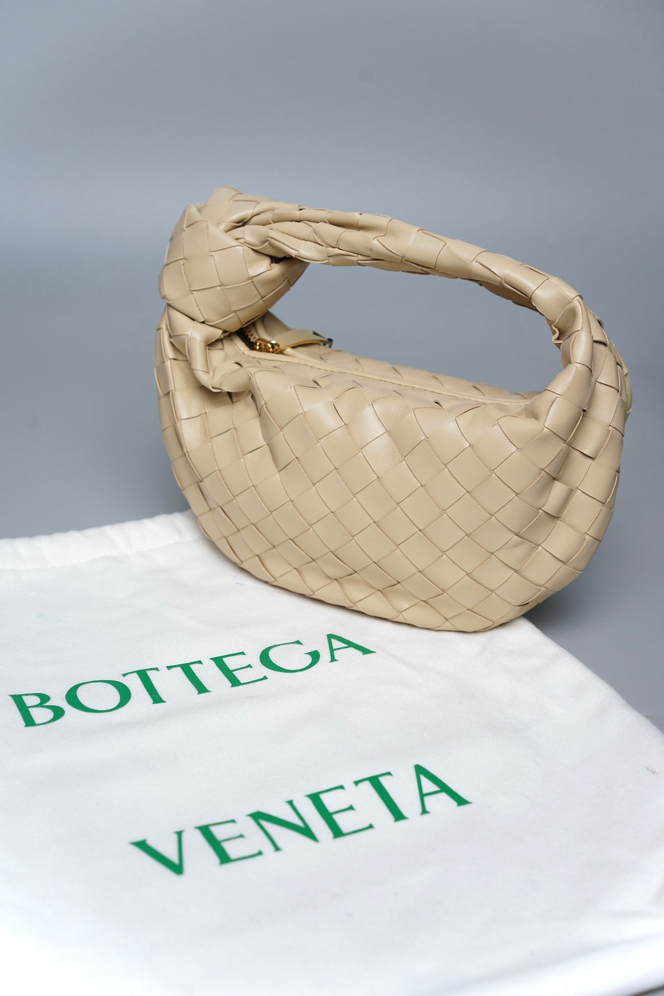 Bottega Mini Jodie Bag in Beige Ghw (Brand New)