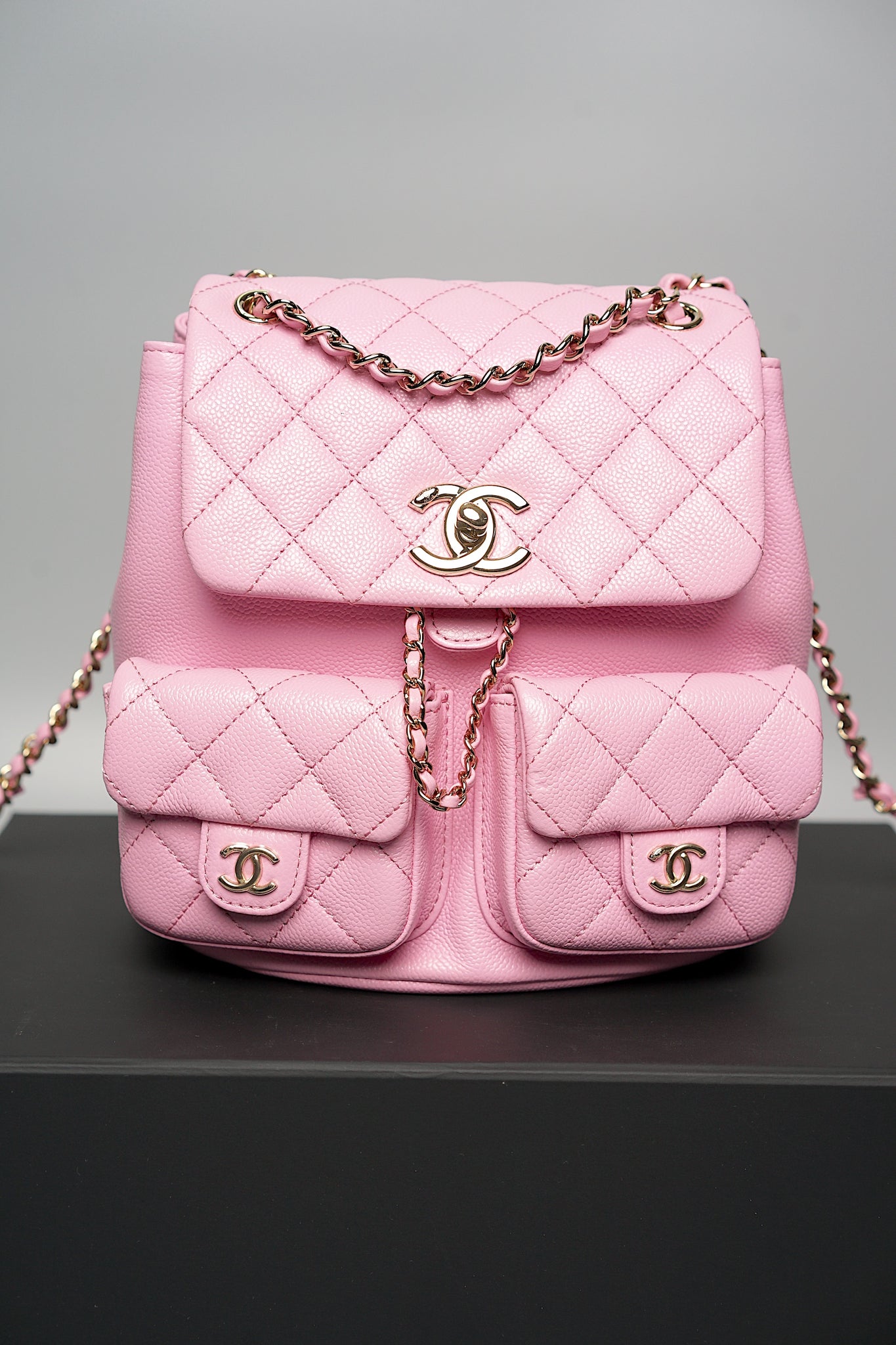 Chanel 23P Triple Pack Duma Backpack in Pink Caviar (Brand New)