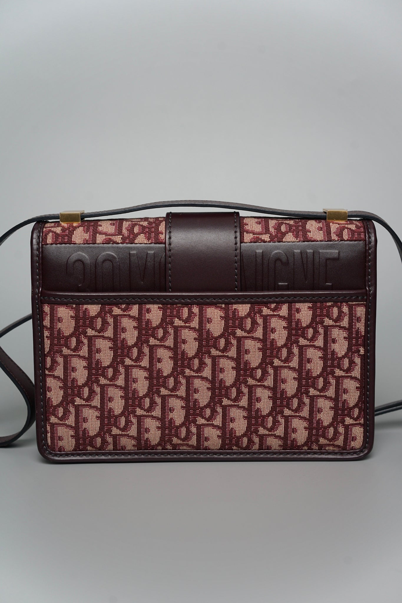 Dior 30 Montaigne in Red Oblique Jacquard Ghw