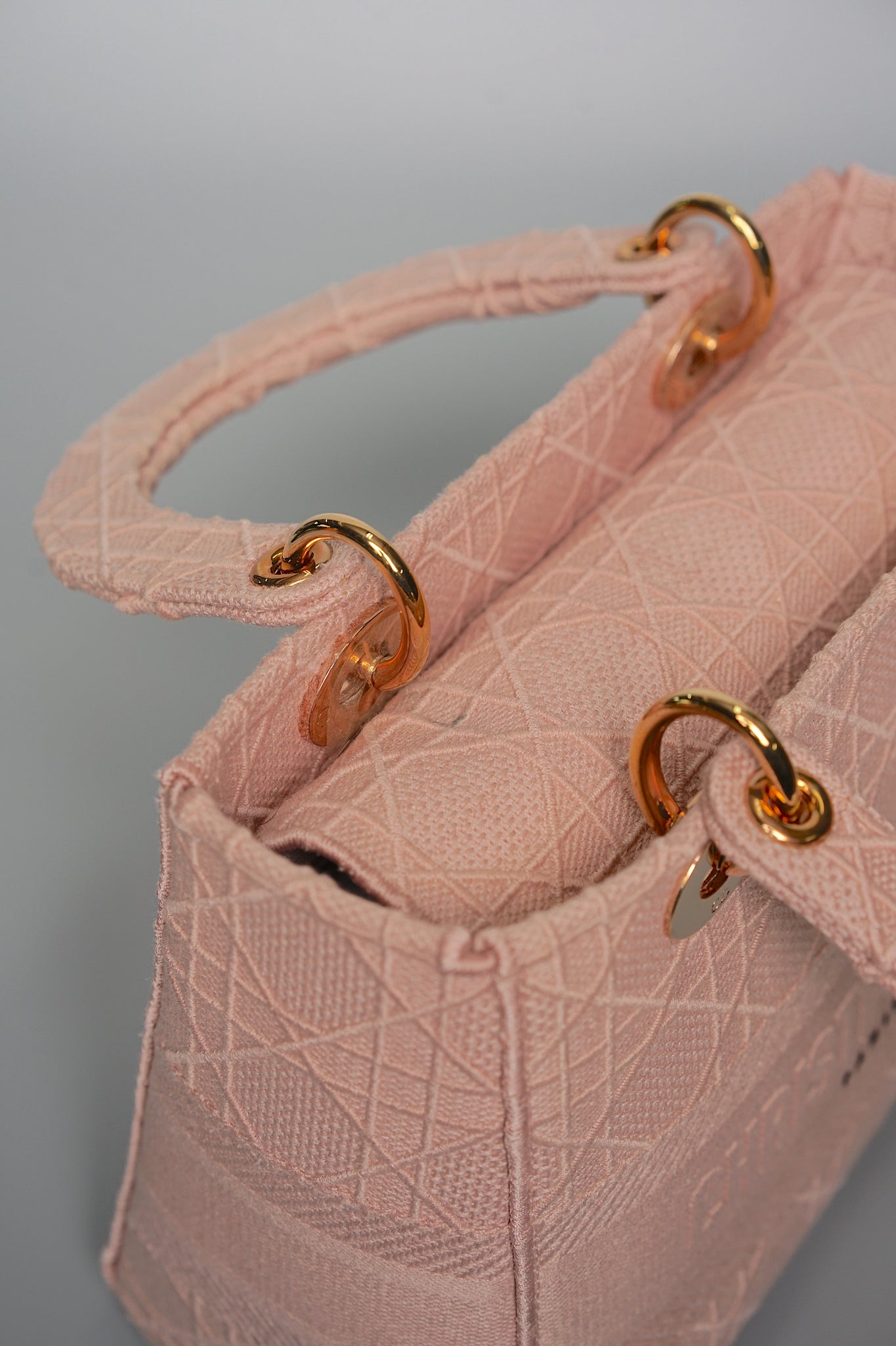 Lady Dior Medium D-Lite Cannage Embroidery in Rosewood Pink Rghw