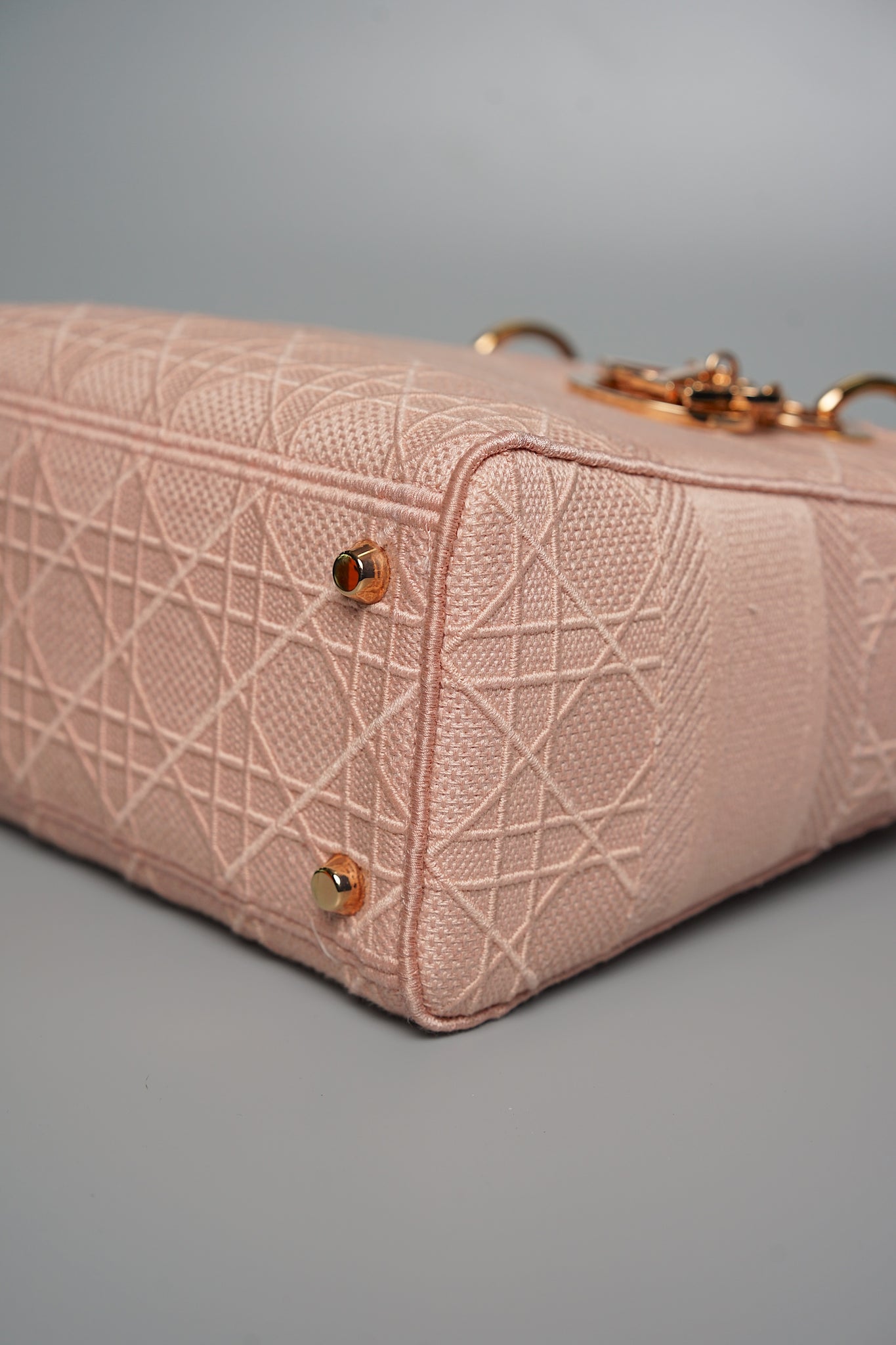 Lady Dior Medium D-Lite Cannage Embroidery in Rosewood Pink Rghw