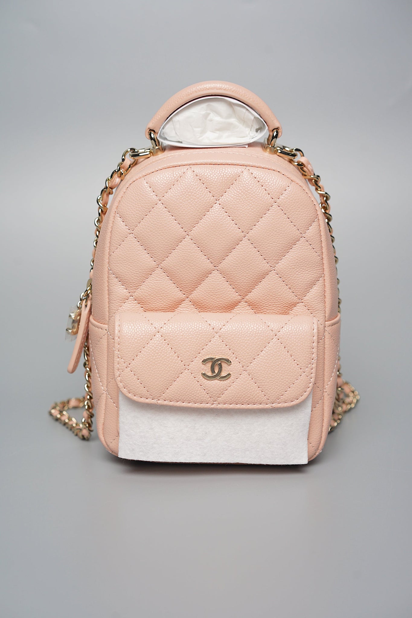 Chanel 24C Mini Backpack in Pink Caviar (Brand New)