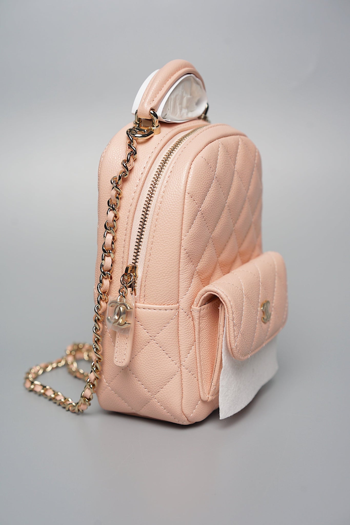 Chanel 24C Mini Backpack in Pink Caviar (Brand New)