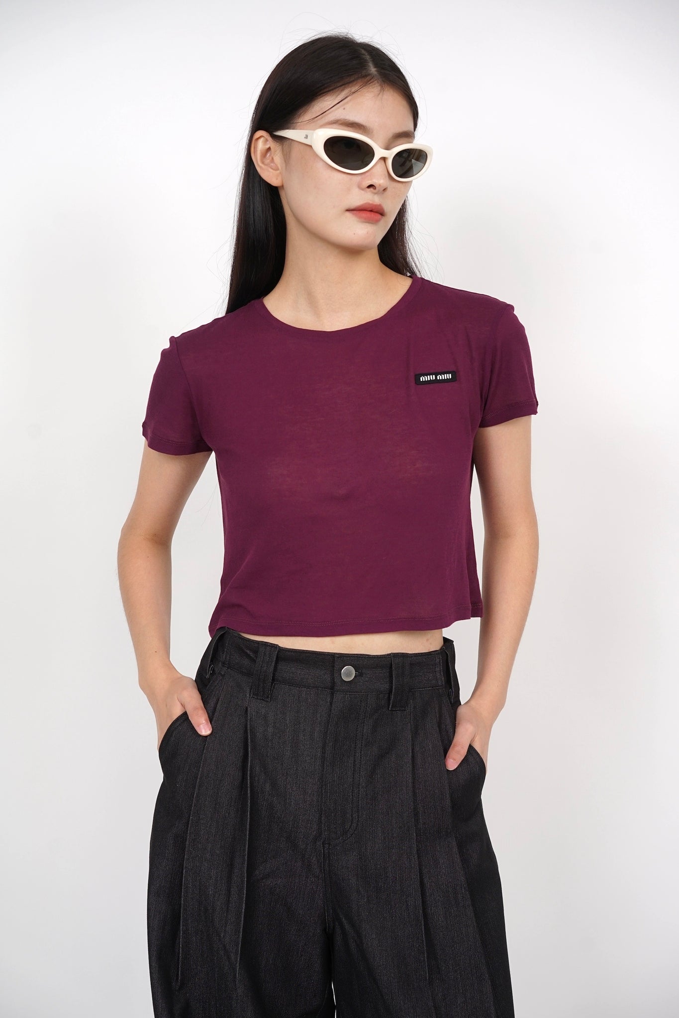 Miu Miu Tee in Malva XS