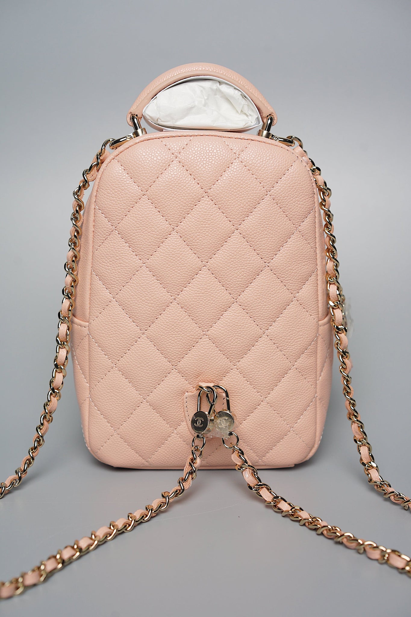 Chanel 24C Mini Backpack in Pink Caviar (Brand New)