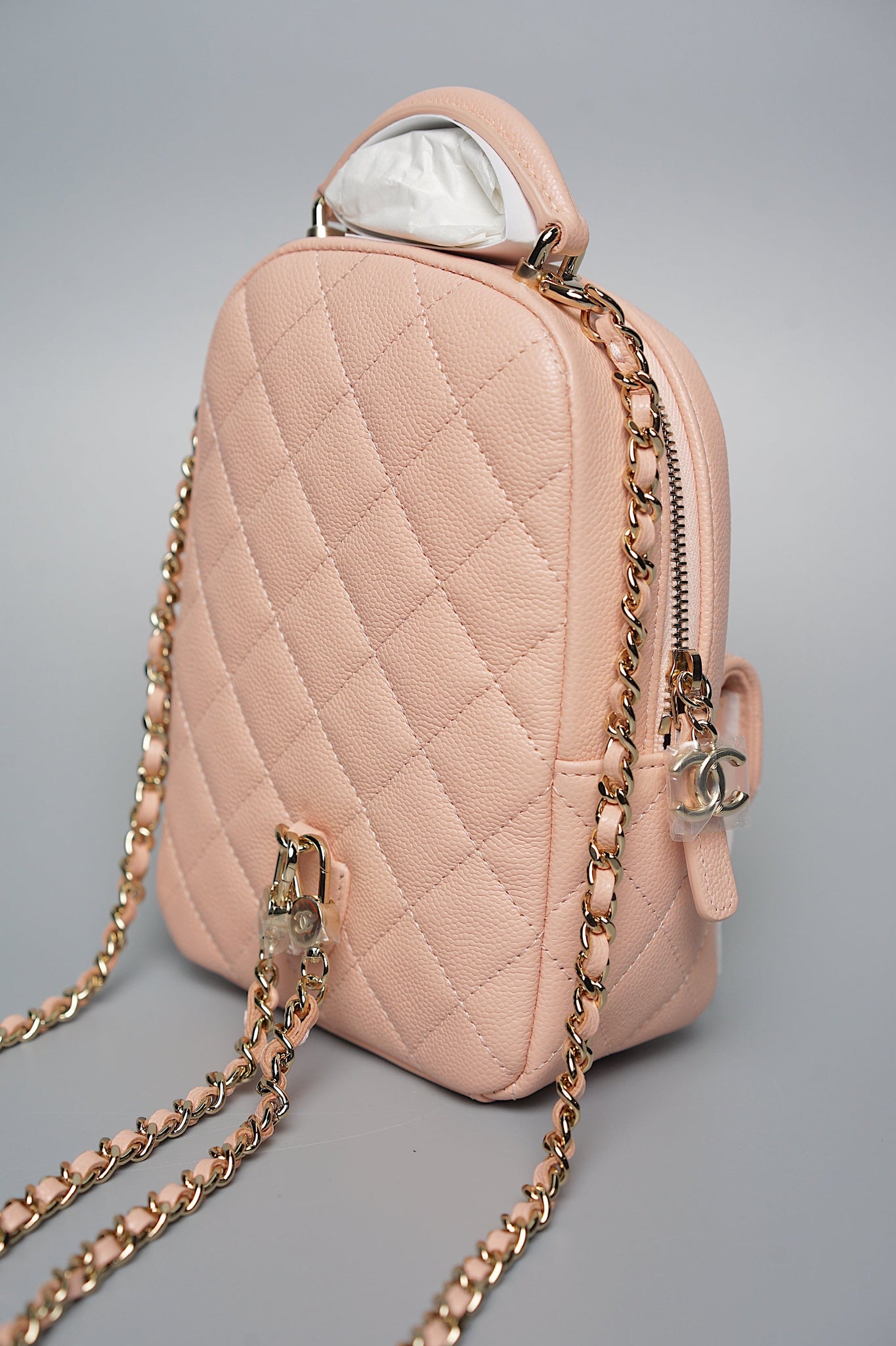 Chanel 24C Mini Backpack in Pink Caviar (Brand New)