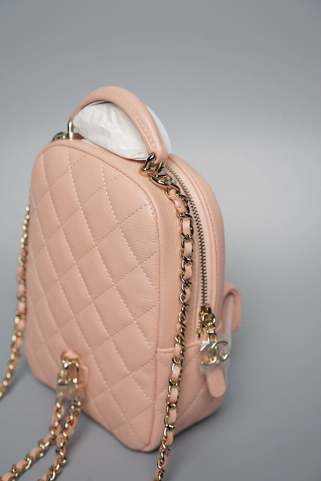 Chanel 24C Mini Backpack in Pink Caviar (Brand New)