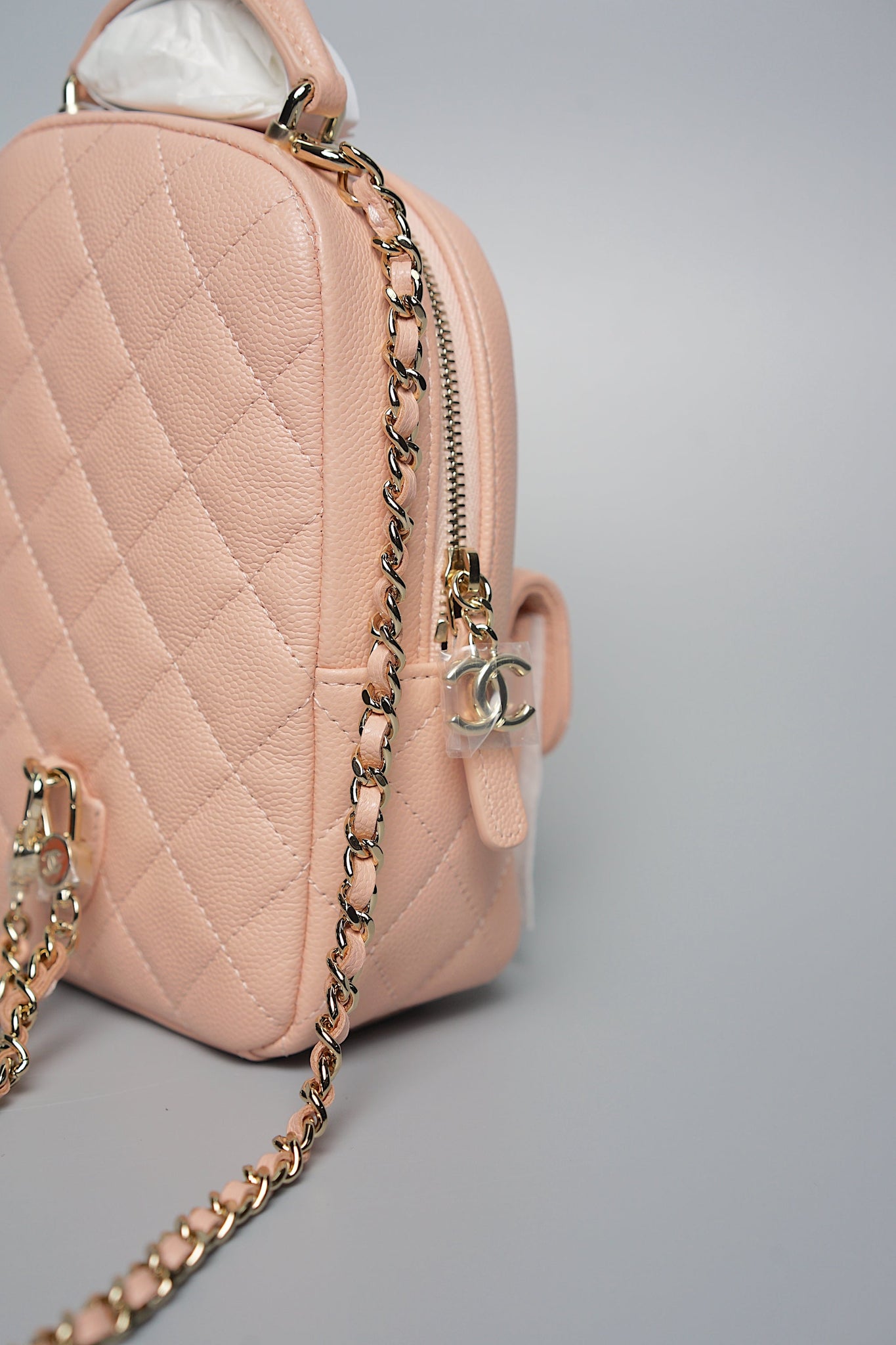 Chanel 24C Mini Backpack in Pink Caviar (Brand New)