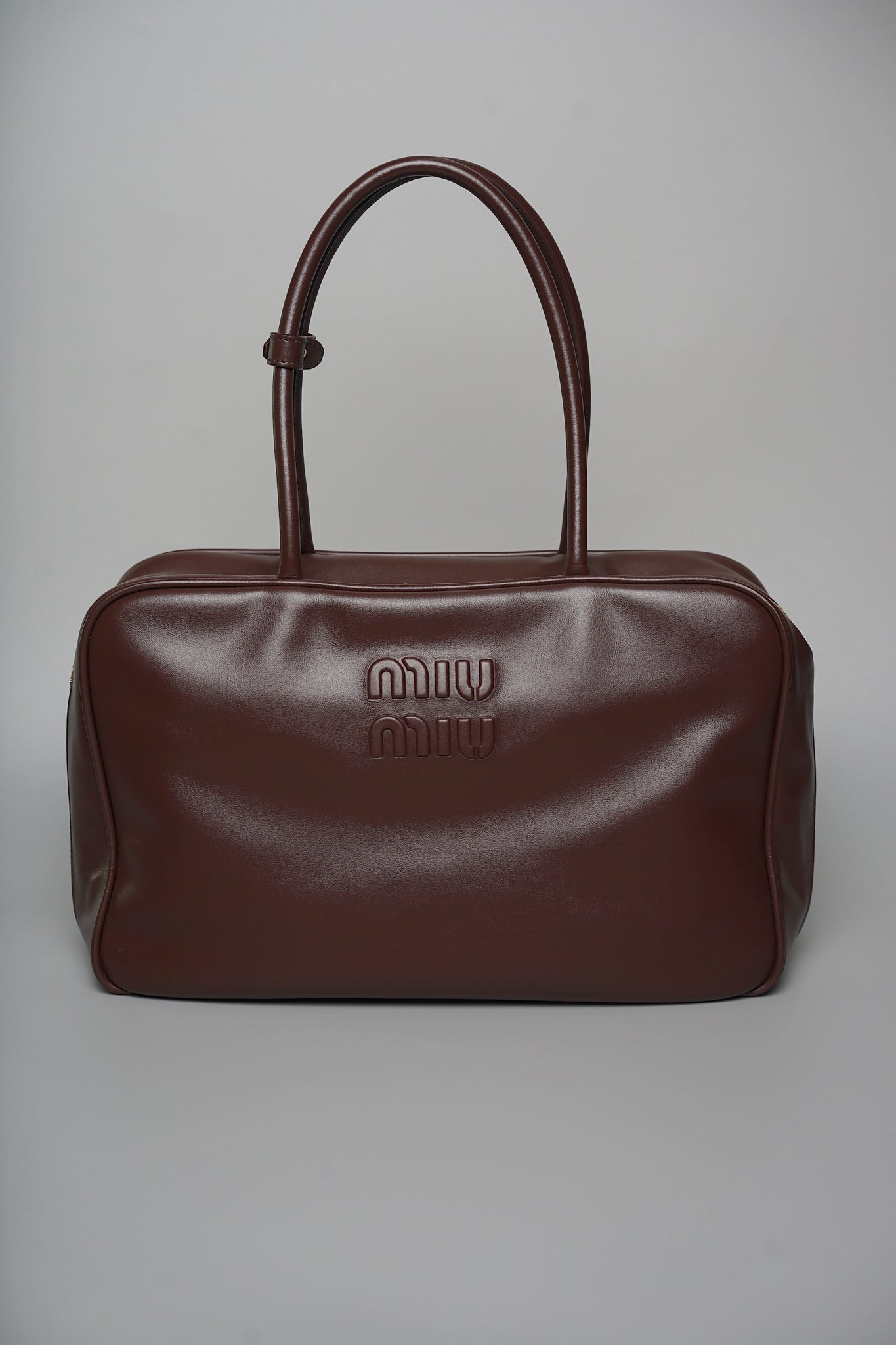 Miu Miu Beau Leather Bag in Briarwood