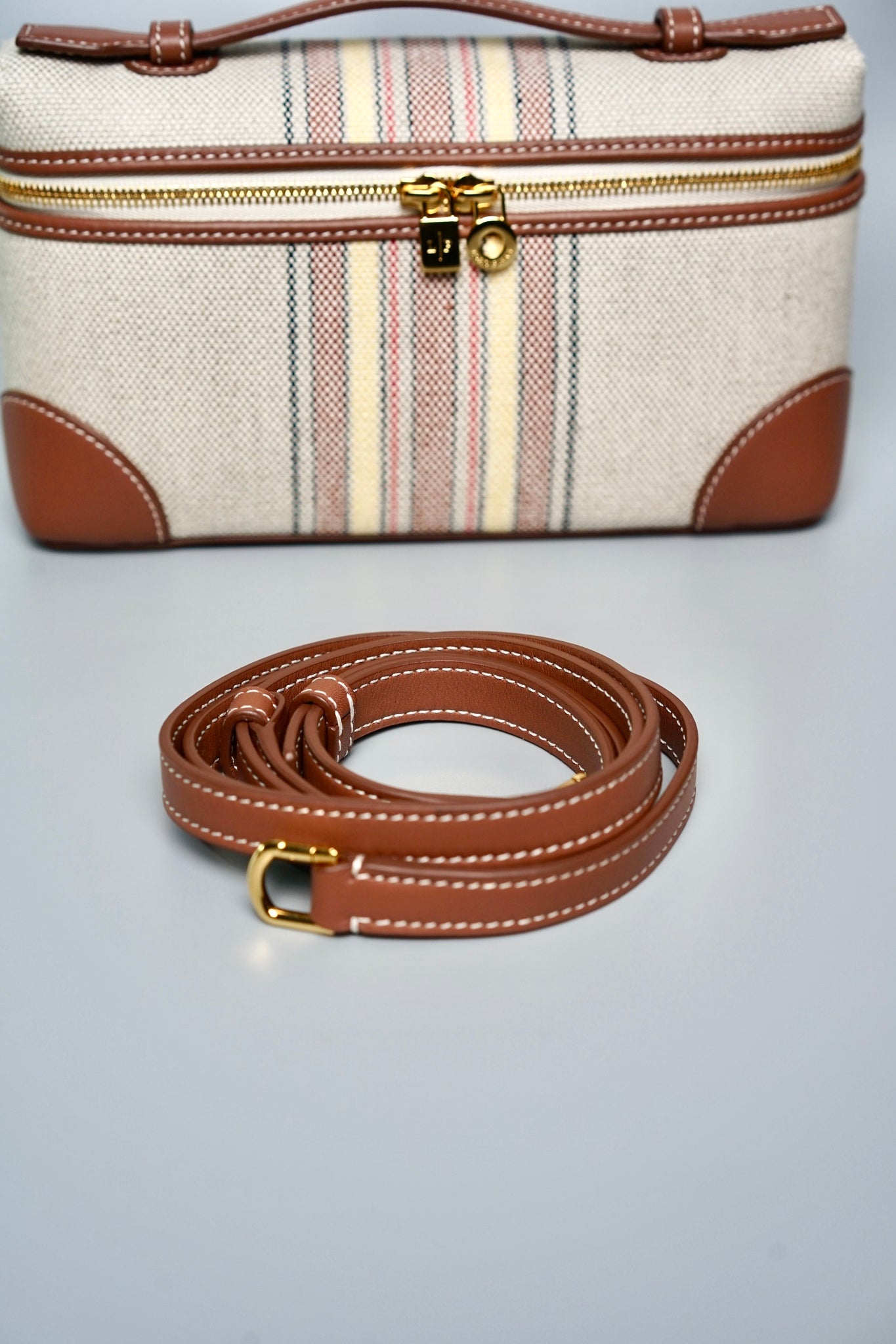 Loro Piana L19 Extra Pocket in Canvas Stripes Ghw (Brand New)