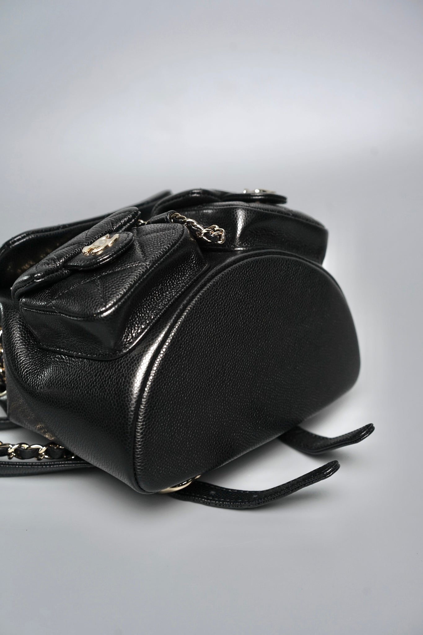 Chanel Mini Duma Backpack in Black Caviar Lghw  (Brand New)