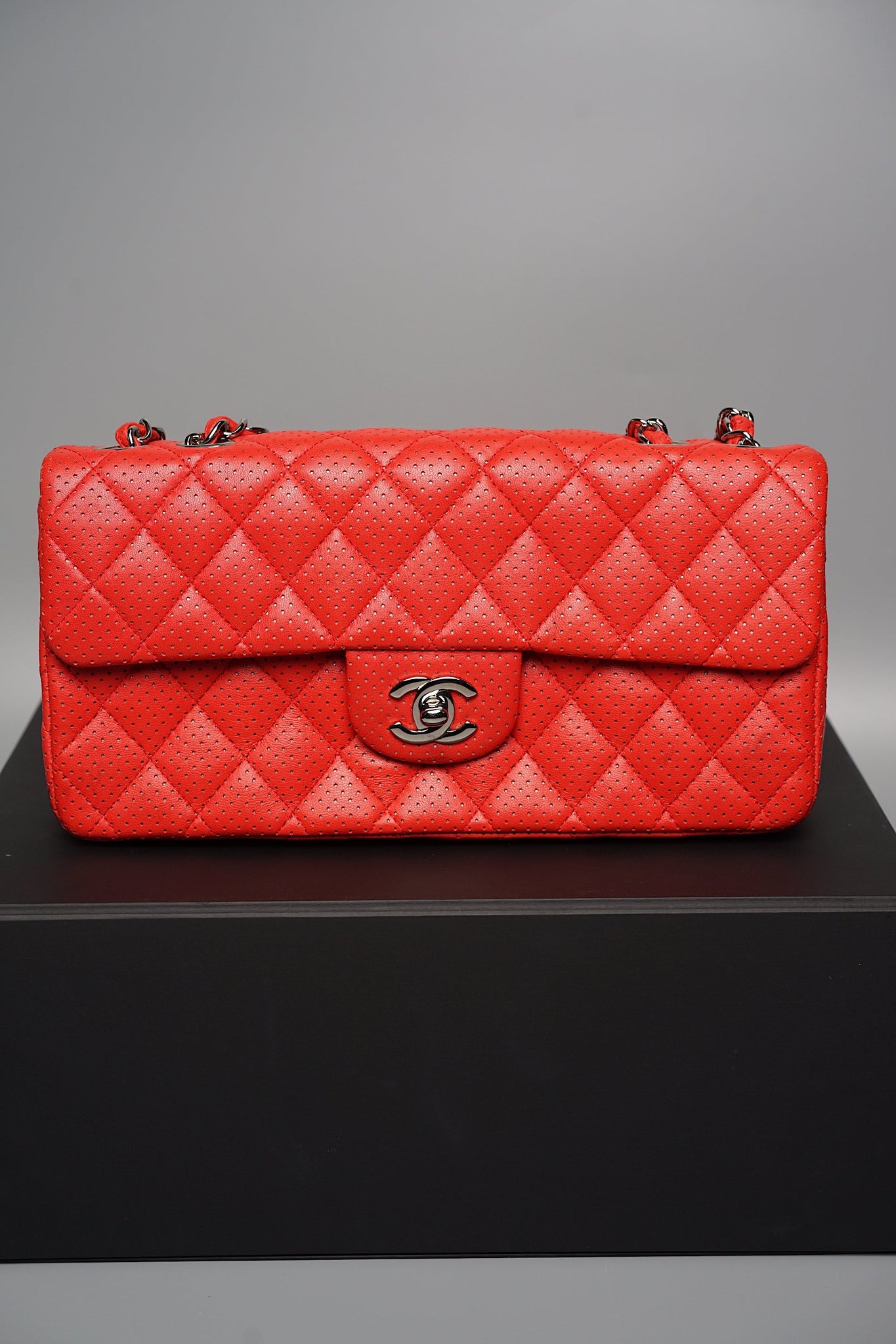 Chanel East West Flap in Red