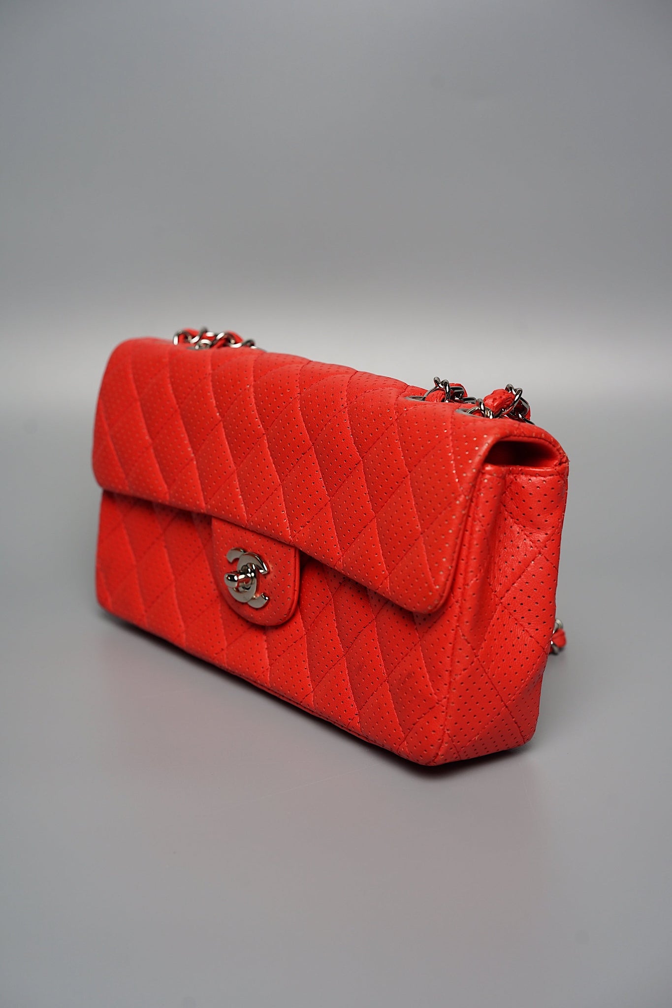 Chanel East West Flap in Red
