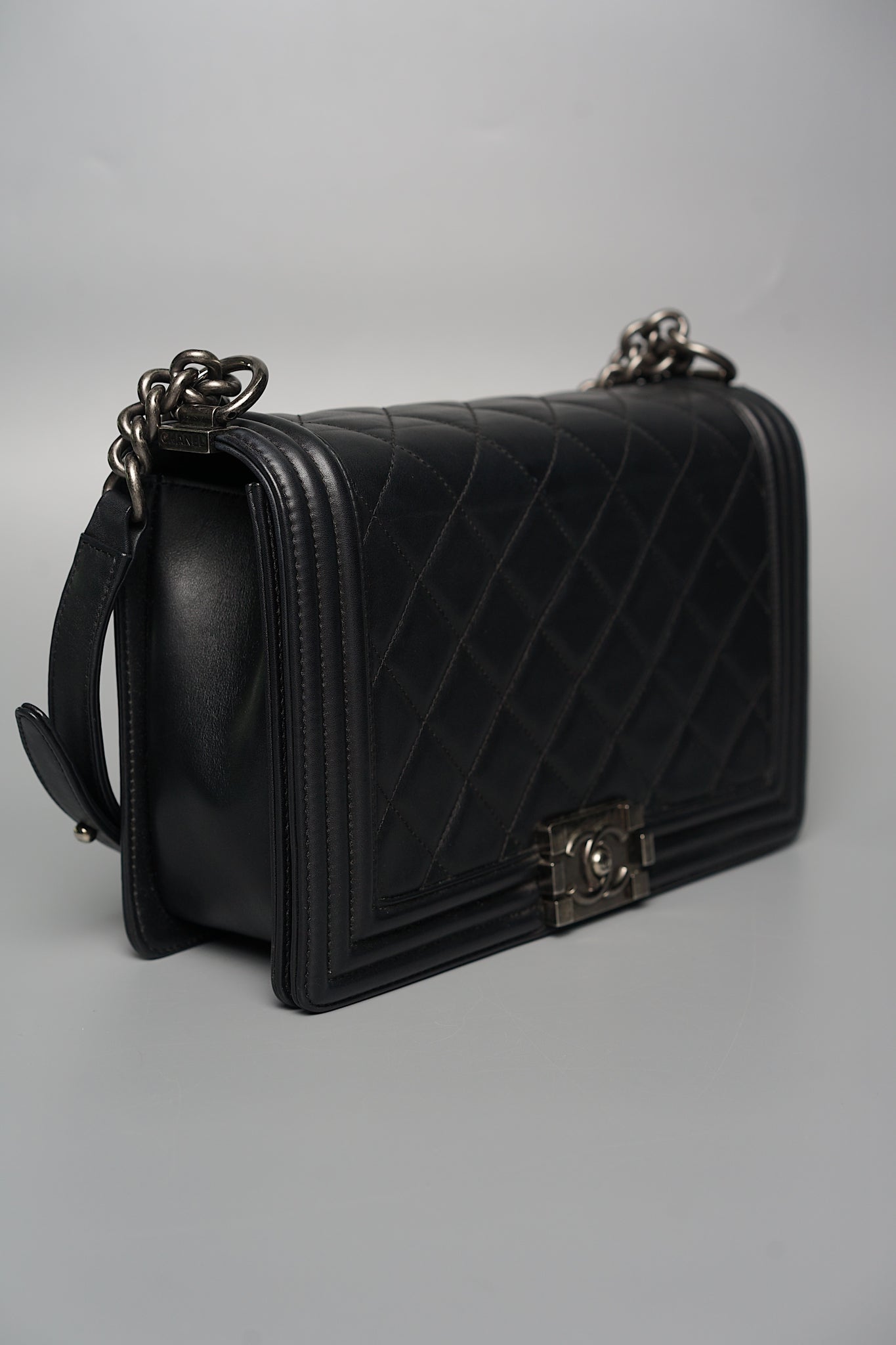 Boy Chanel New Medium in Black Lambskin