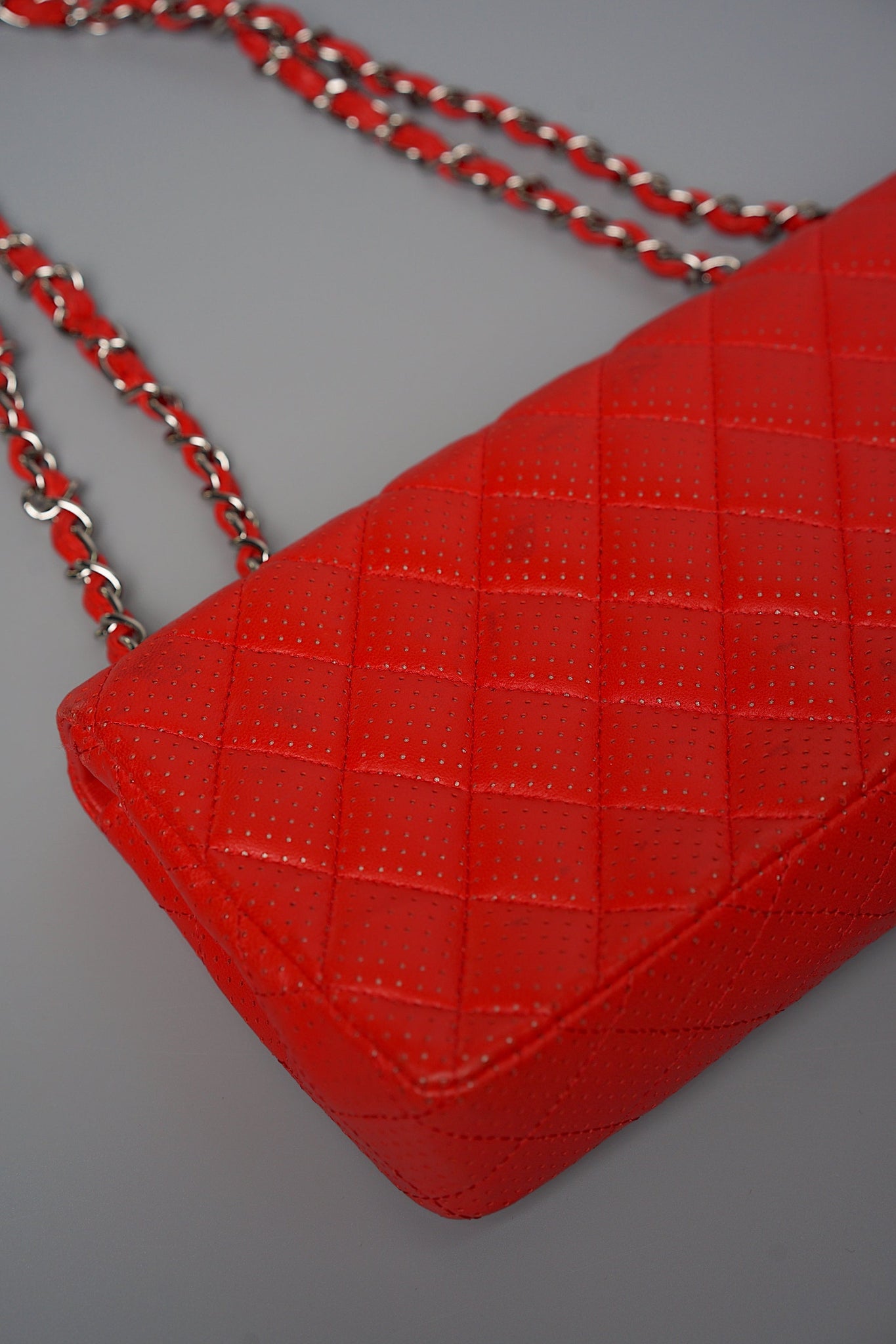 Chanel East West Flap in Red