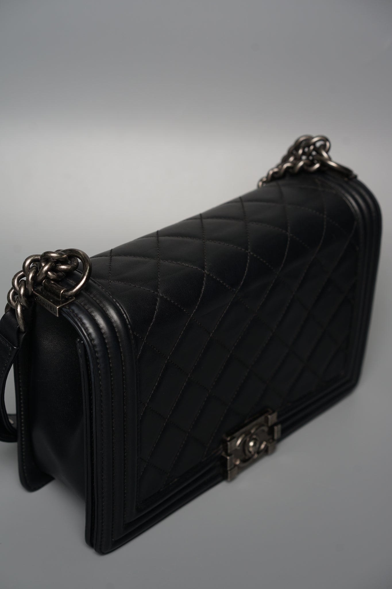 Boy Chanel New Medium in Black Lambskin