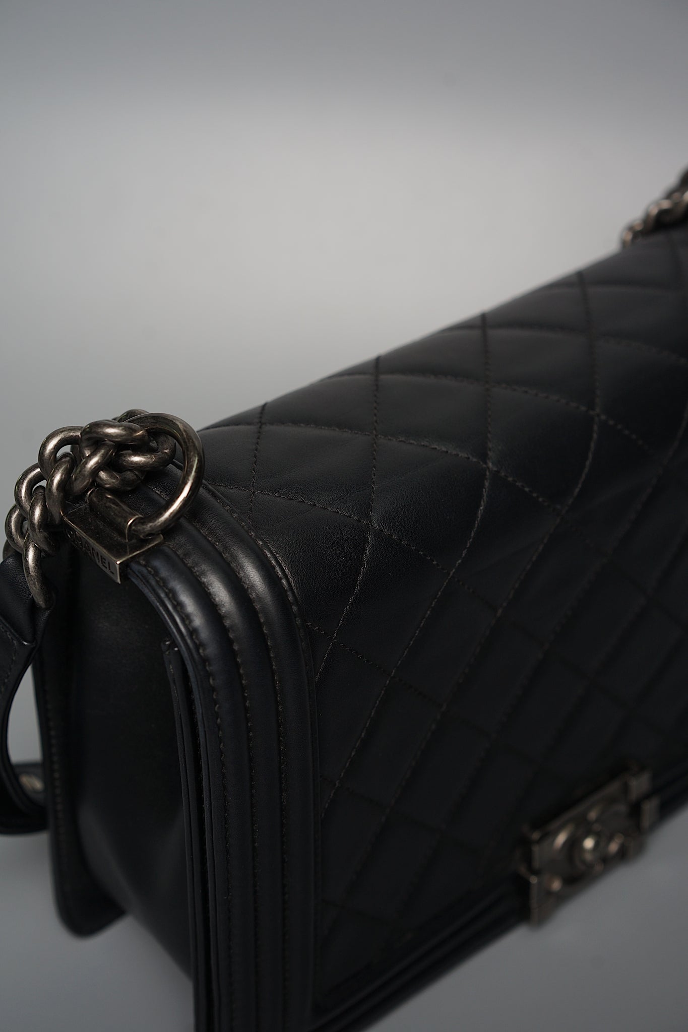 Boy Chanel New Medium in Black Lambskin