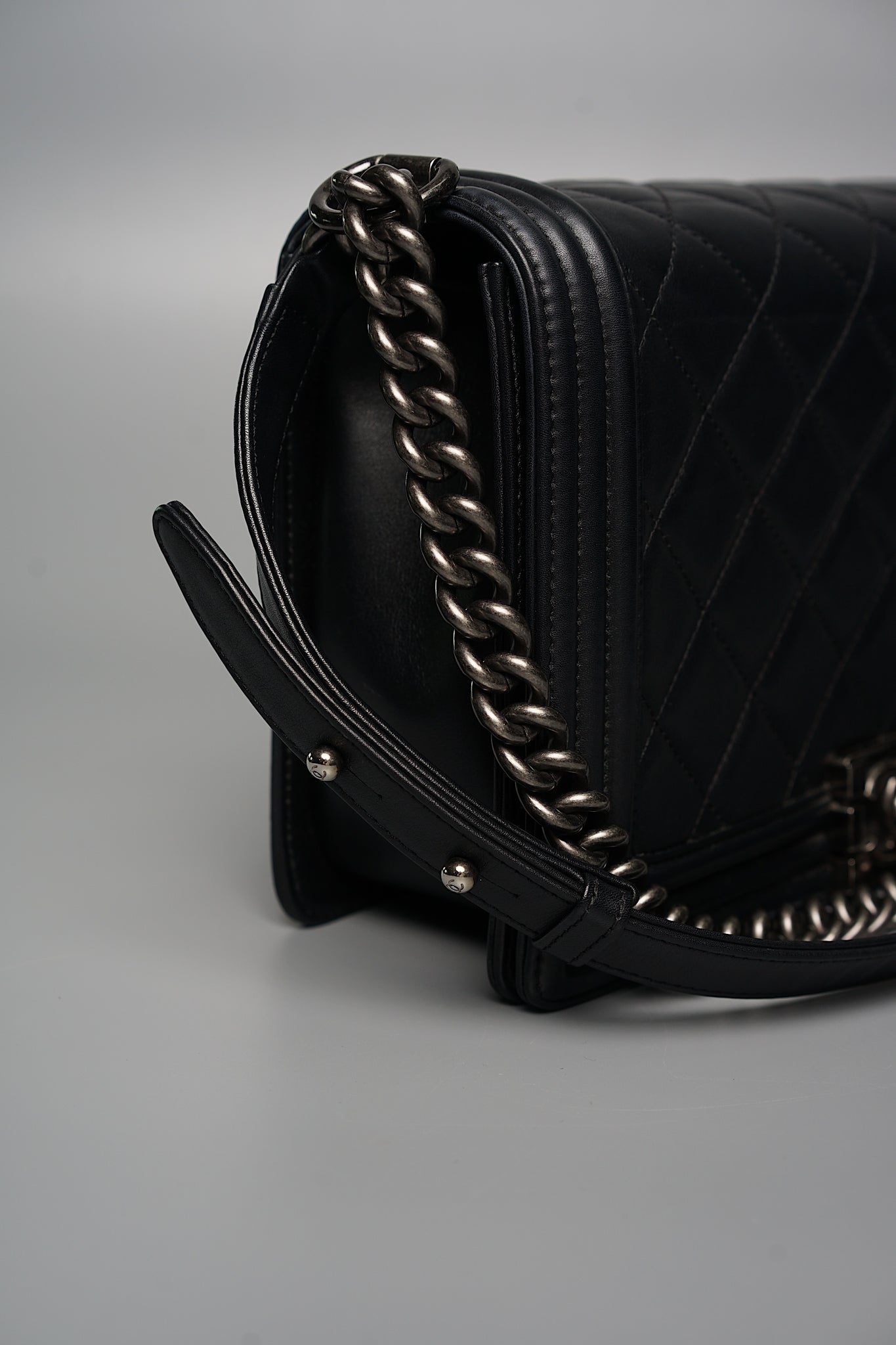 Boy Chanel New Medium in Black Lambskin