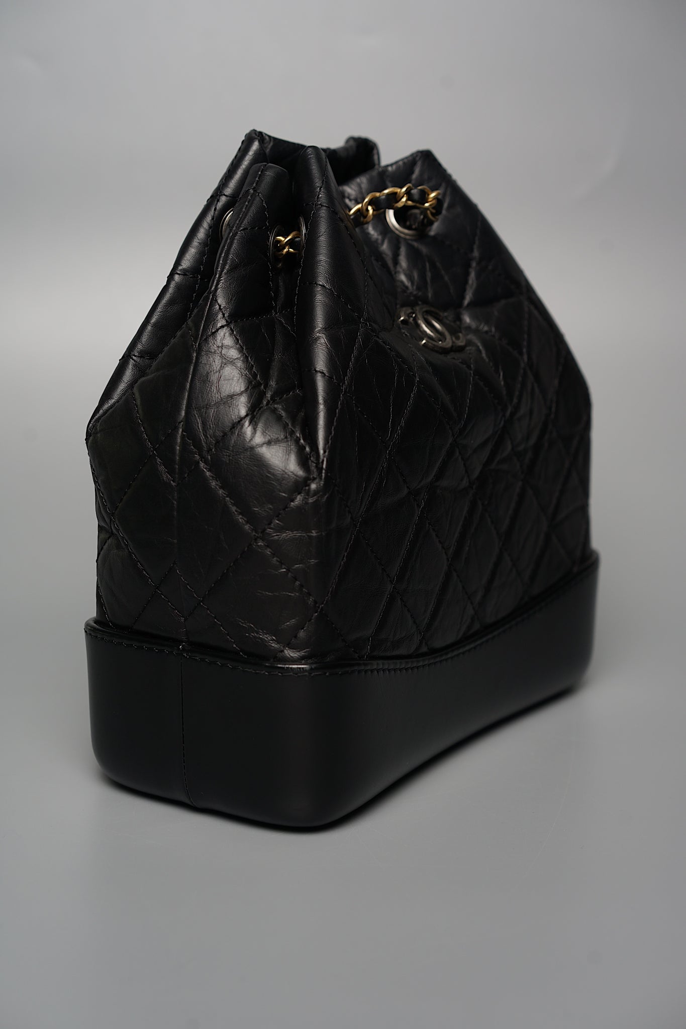 Chanel Gabrielle Backpack Small in Black Ghw/Shw