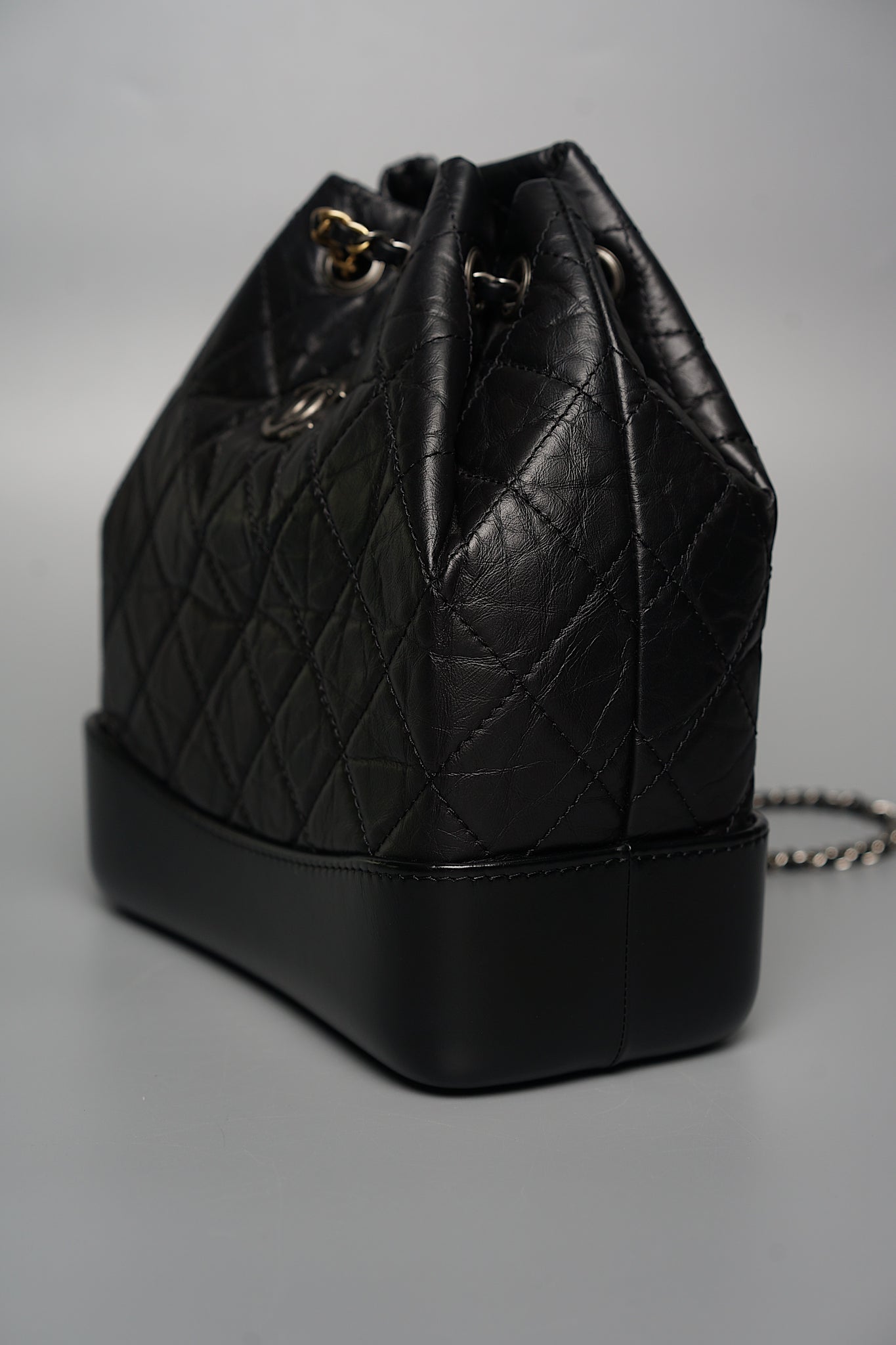 Chanel Gabrielle Backpack Small in Black Ghw/Shw