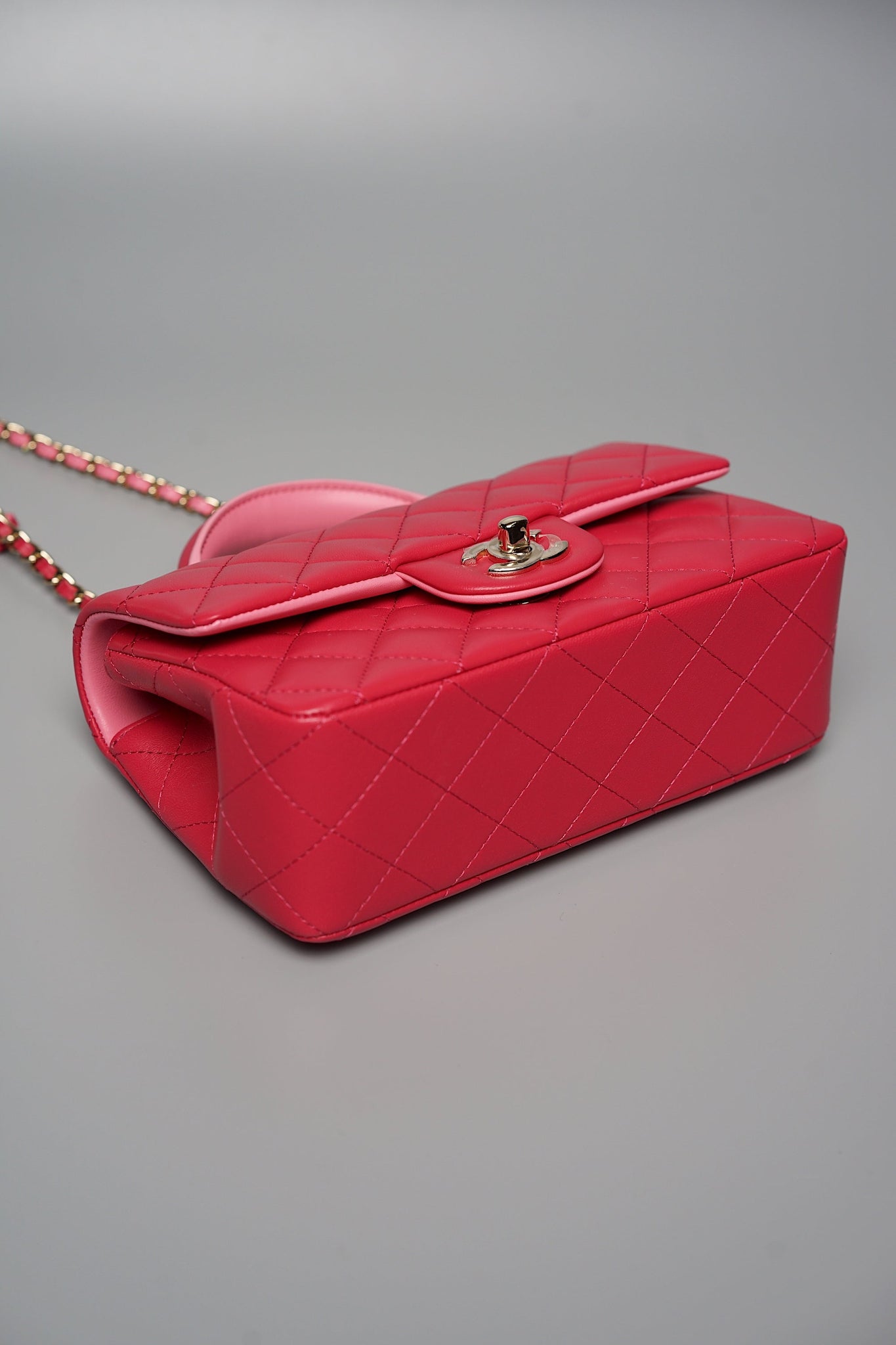Chanel Top Handle Mini Flap in Red/Pink (Brand New)