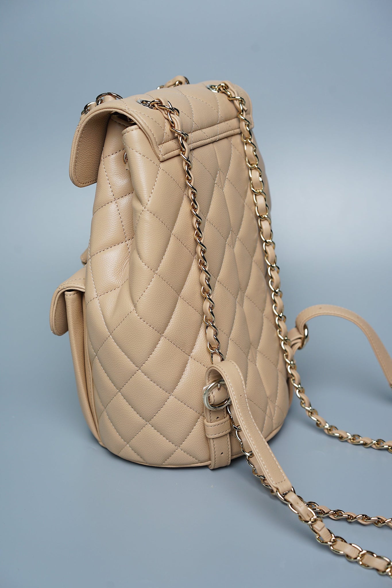 Chanel 22S Backpack in Beige Caviar (Brand New)