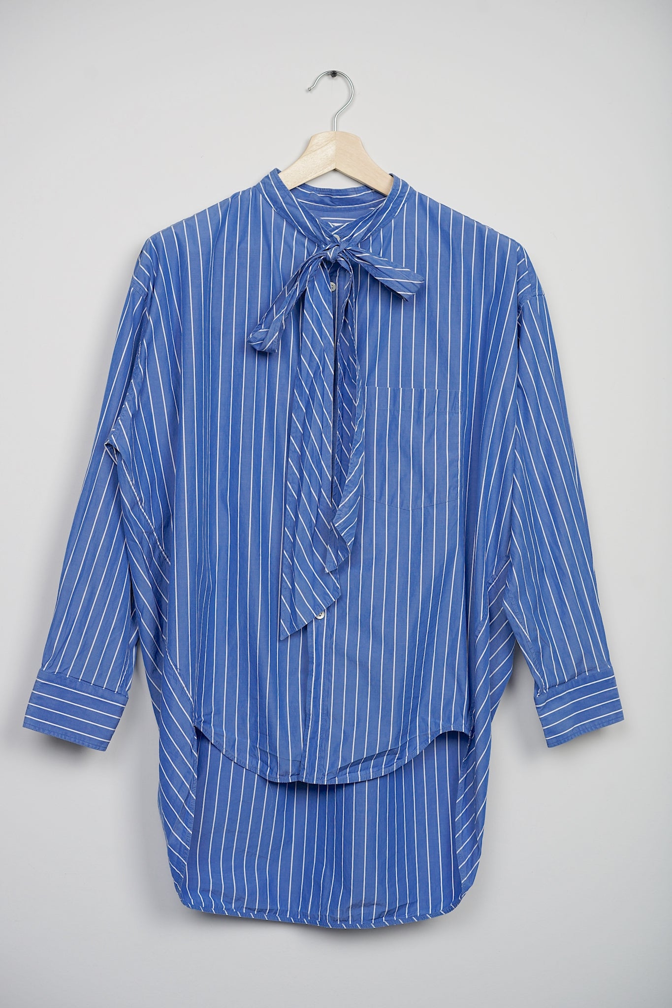Balenciaga Stripes Collar Shirt in Blue Size 32