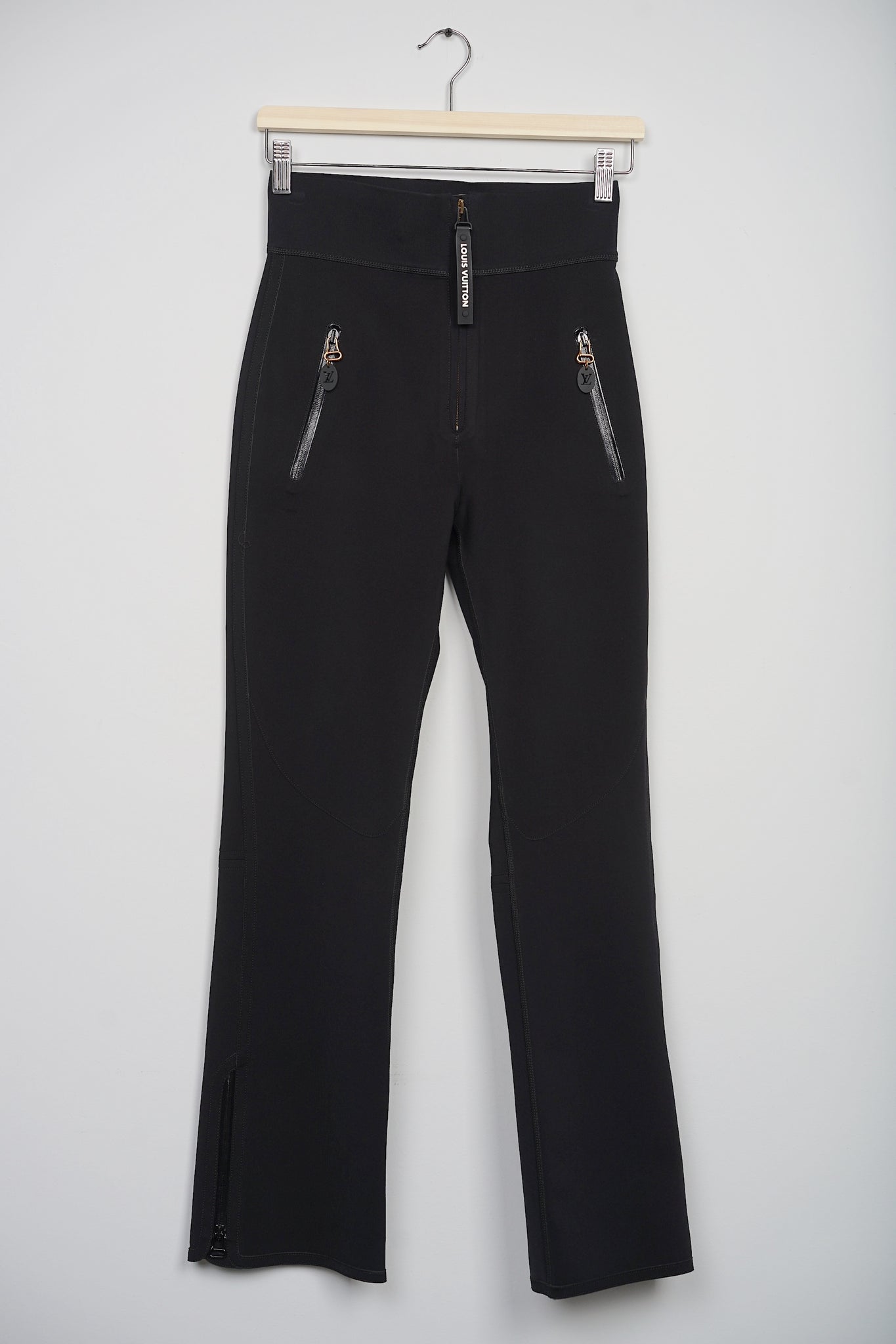 Louis Vuitton High-Waisted Technical Flared Pants in Black Size 34