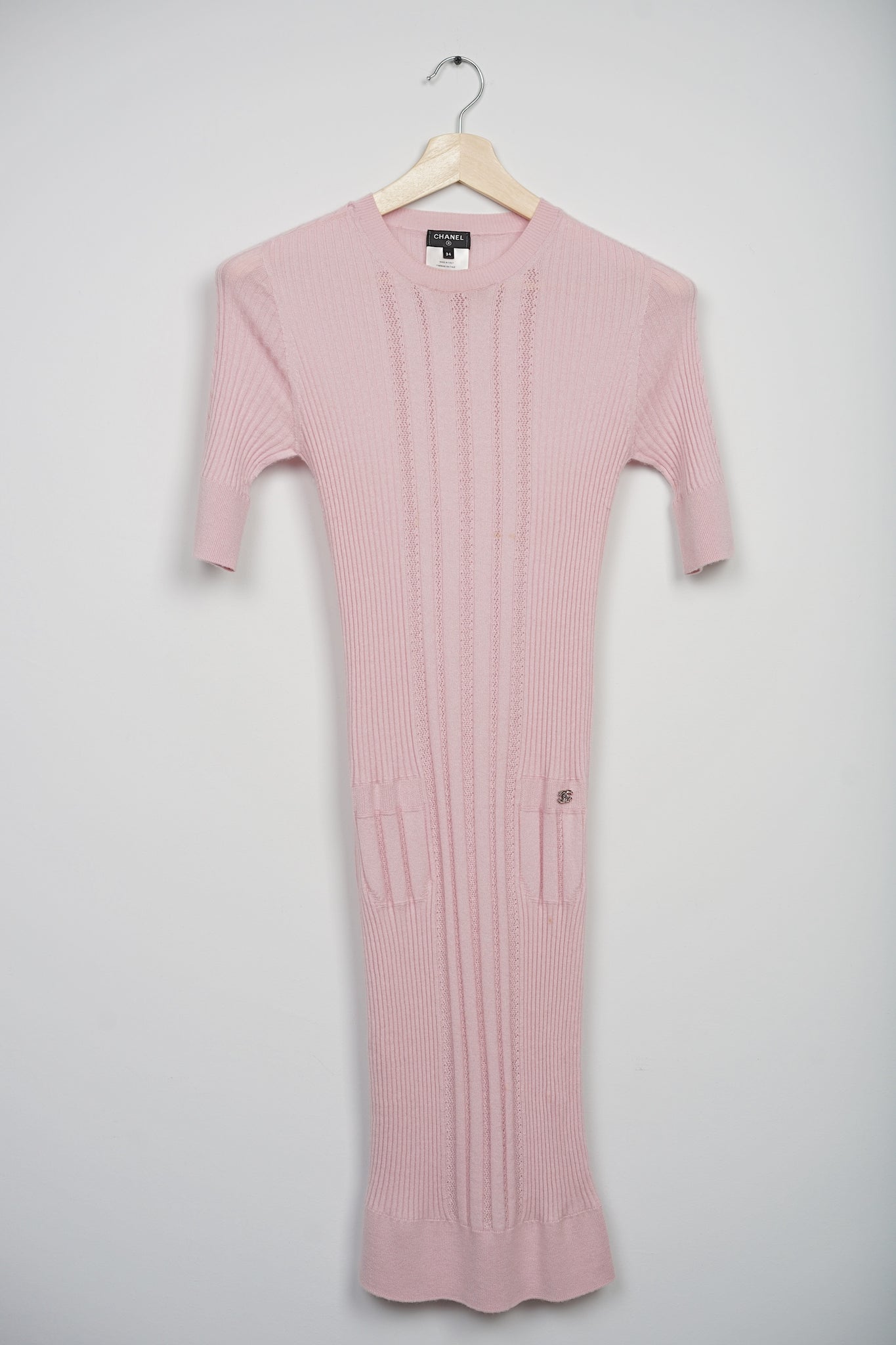 Chanel Knit Dress in Pink Size 34