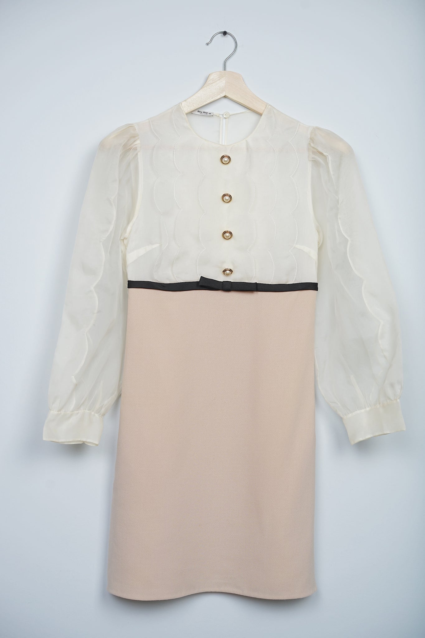 Miu Miu Layered Top Dress in White Pink Size 36
