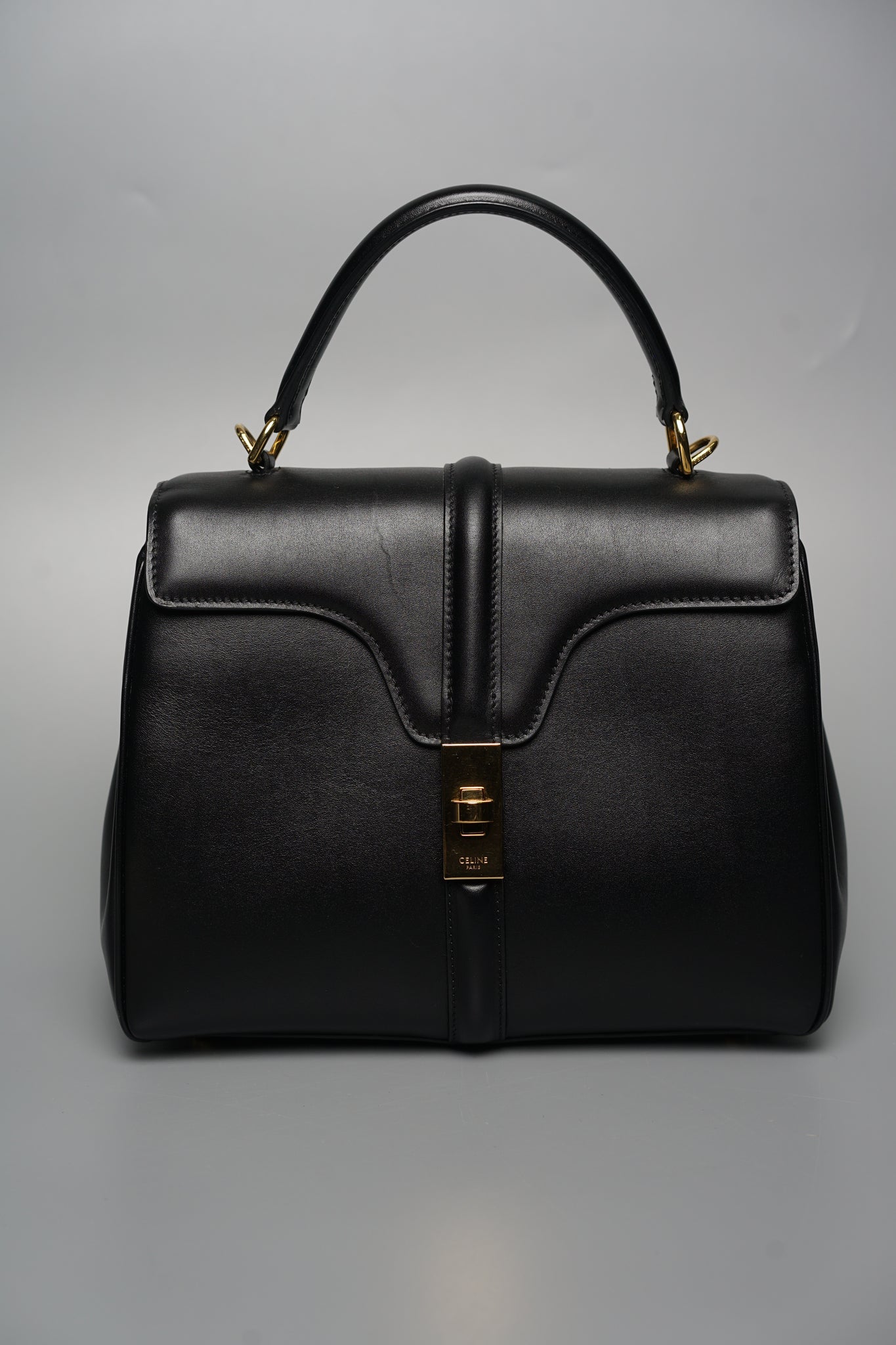Celine 16 Small Bag in Black Calfskin Ghw
