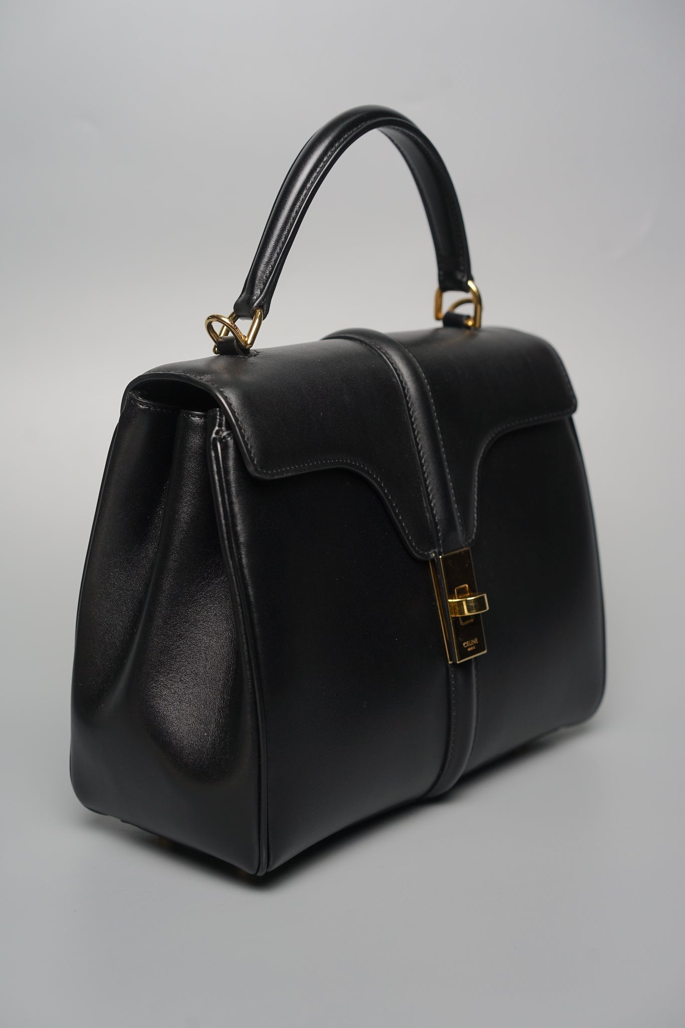 Celine 16 Small Bag in Black Calfskin Ghw