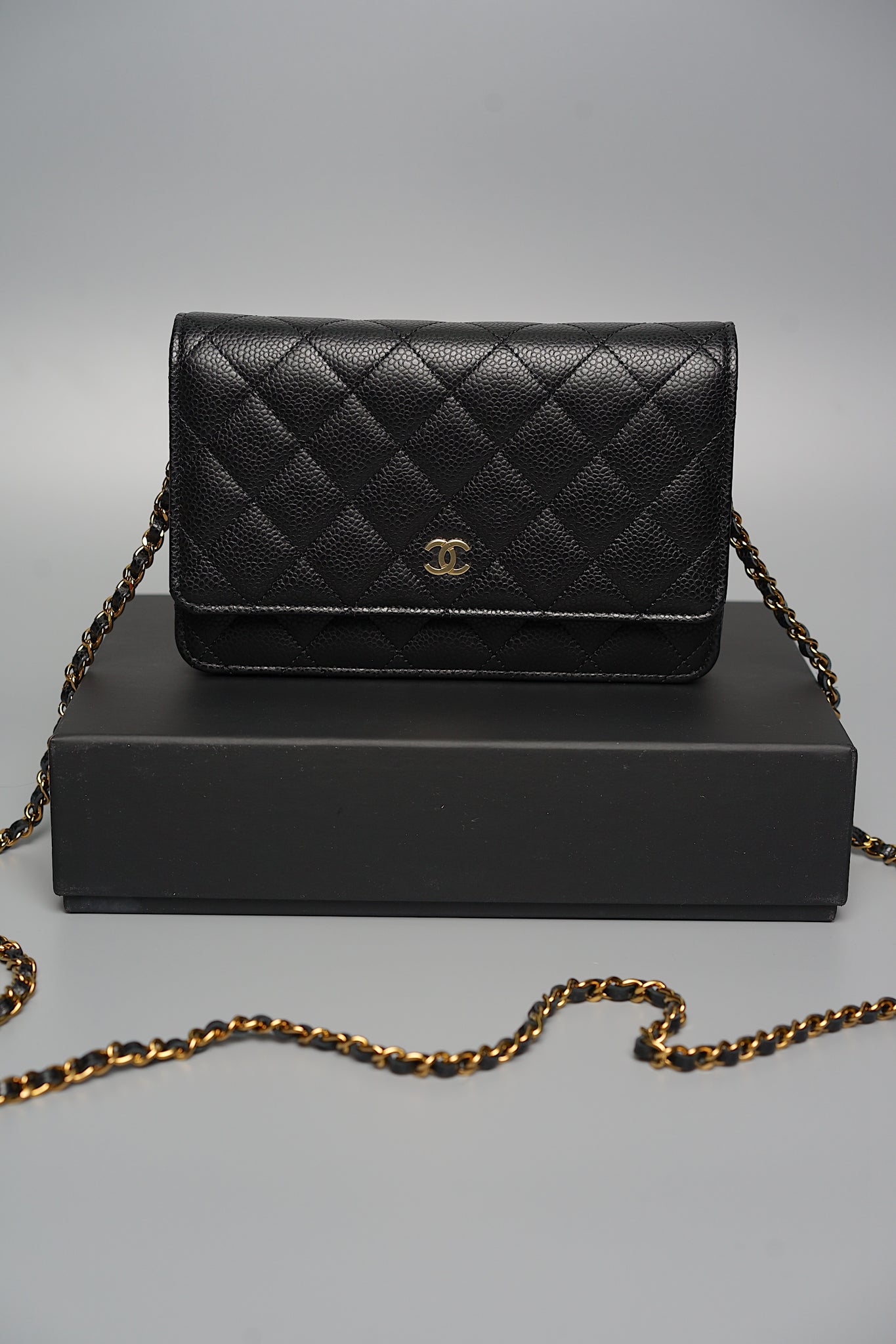 Chanel Wallet on Chain in Black Caviar Ghw (Brand New)