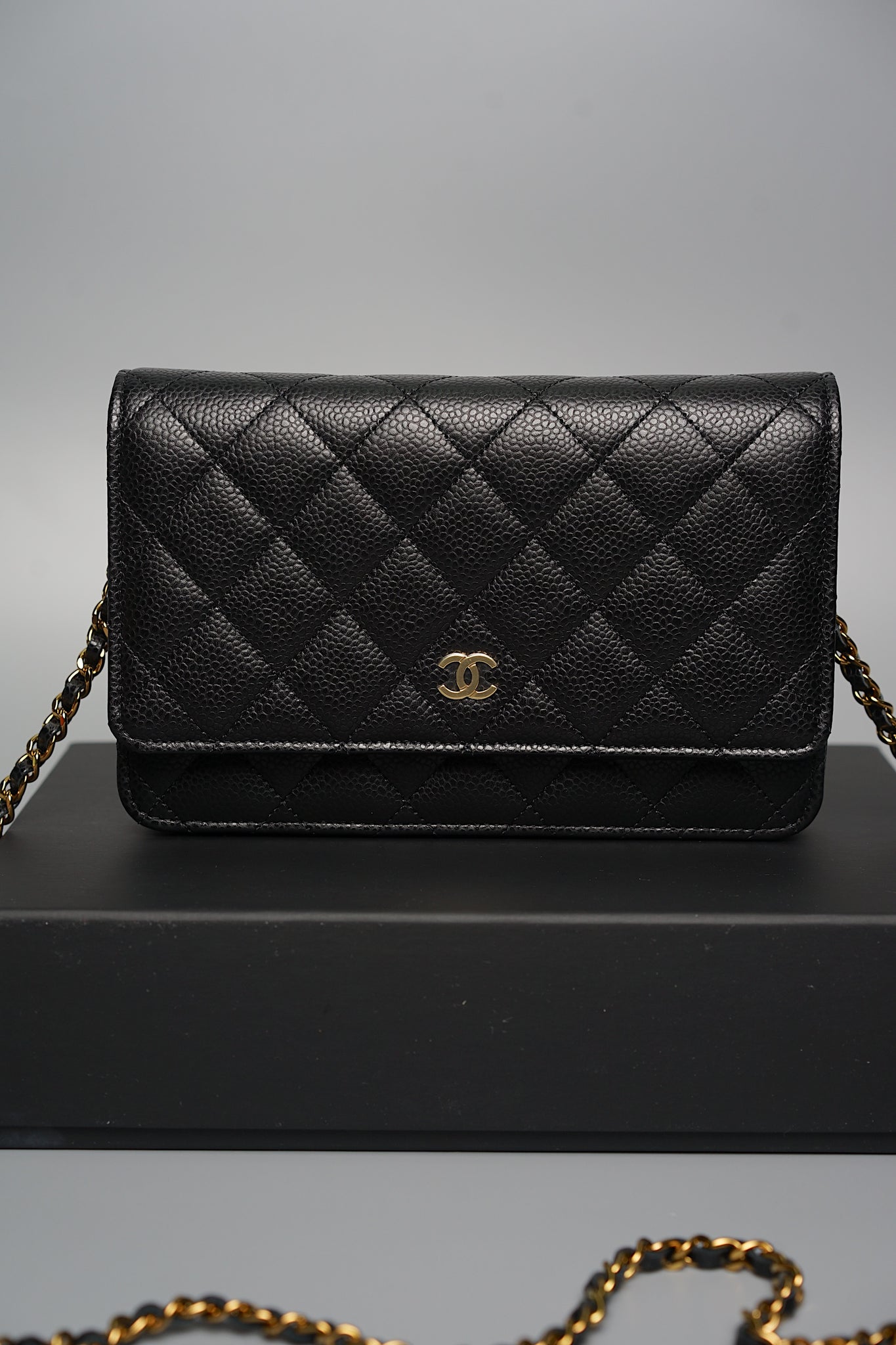 Chanel Wallet on Chain in Black Caviar Ghw (Brand New)