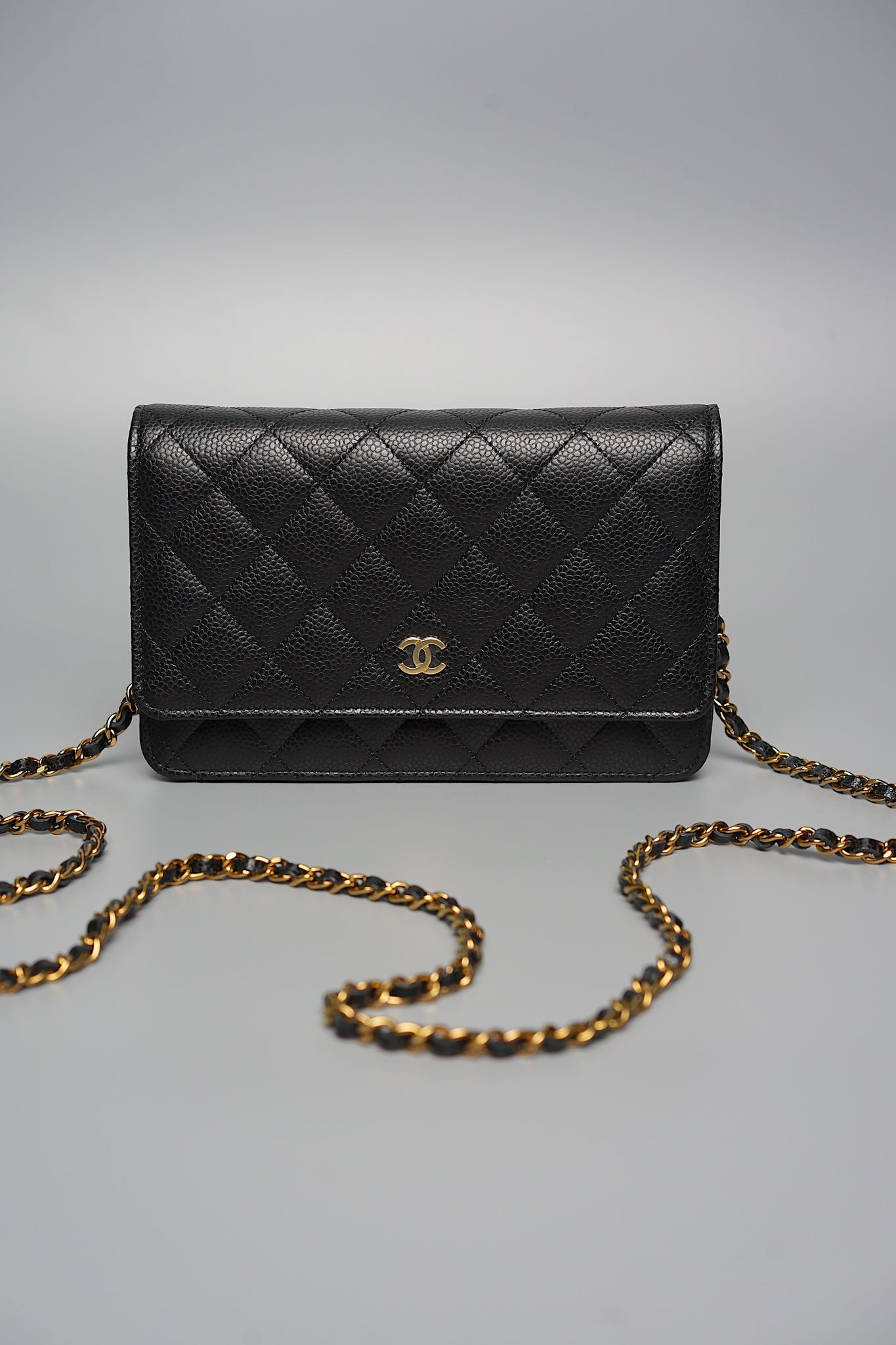 Chanel Wallet on Chain in Black Caviar Ghw (Brand New)