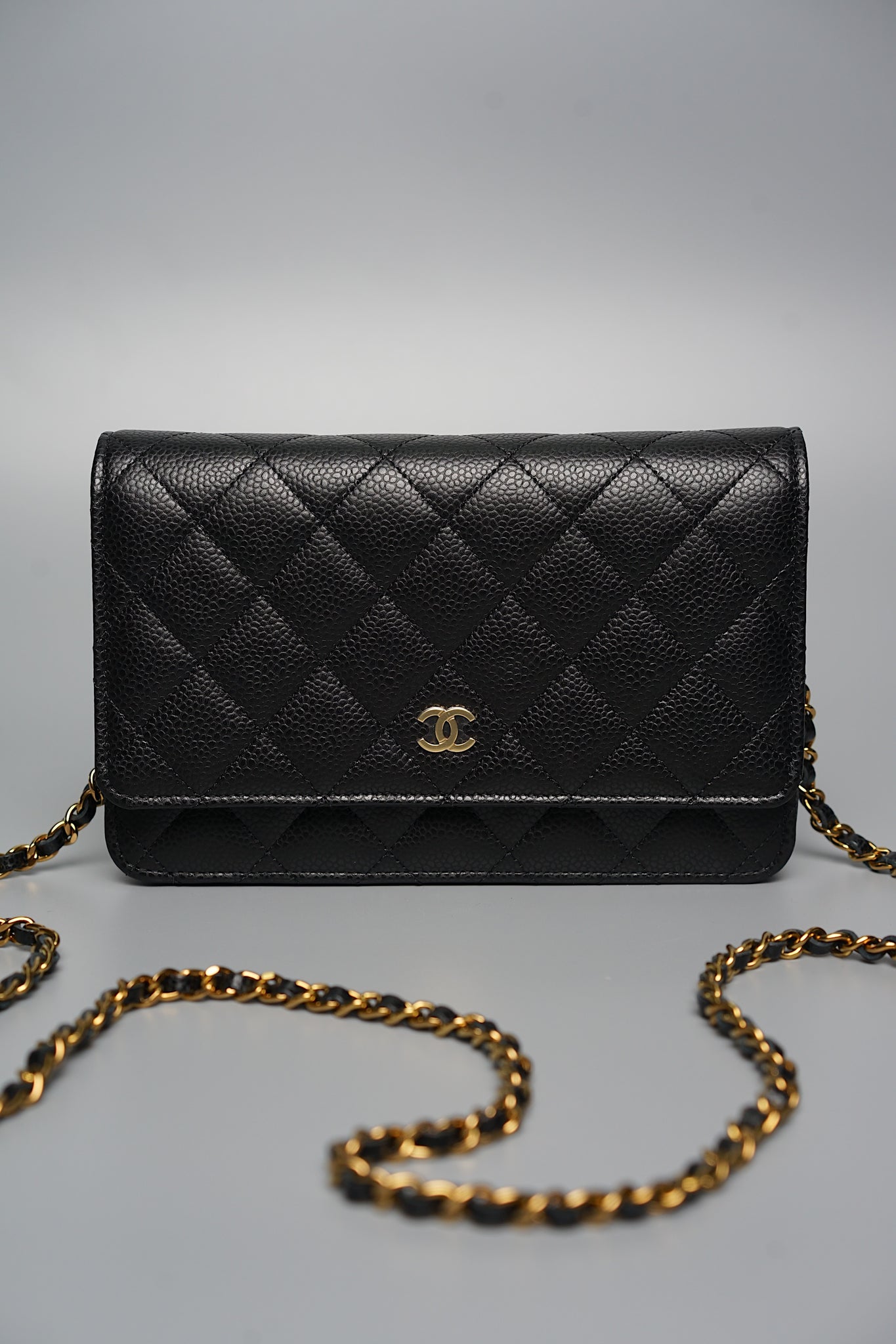 Chanel Wallet on Chain in Black Caviar Ghw (Brand New)
