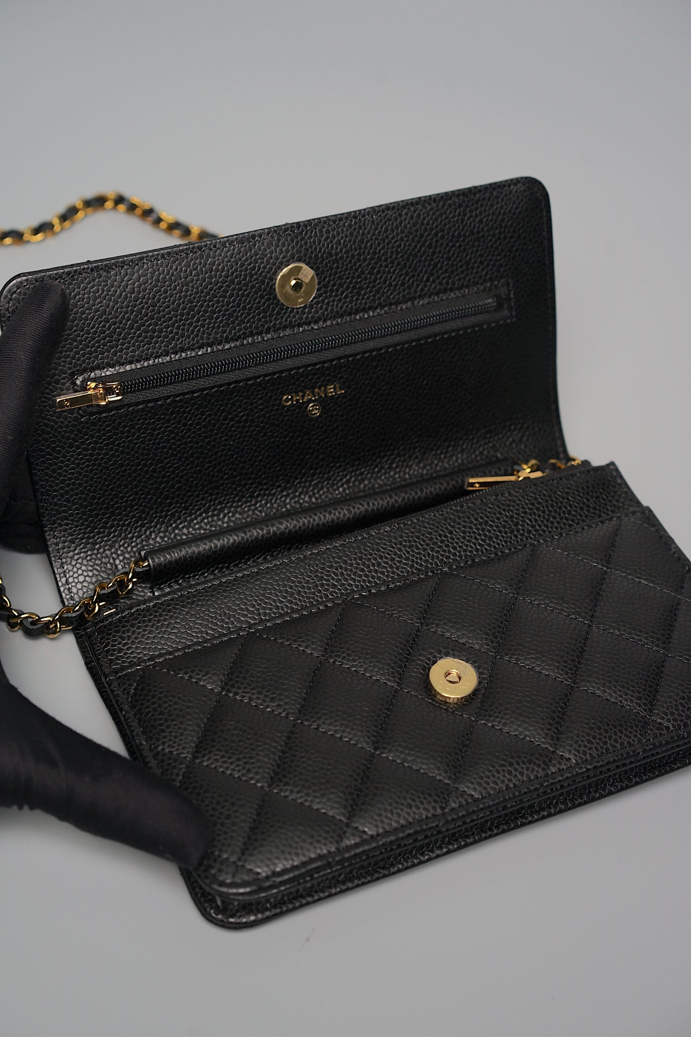 Chanel Wallet on Chain in Black Caviar Ghw (Brand New)