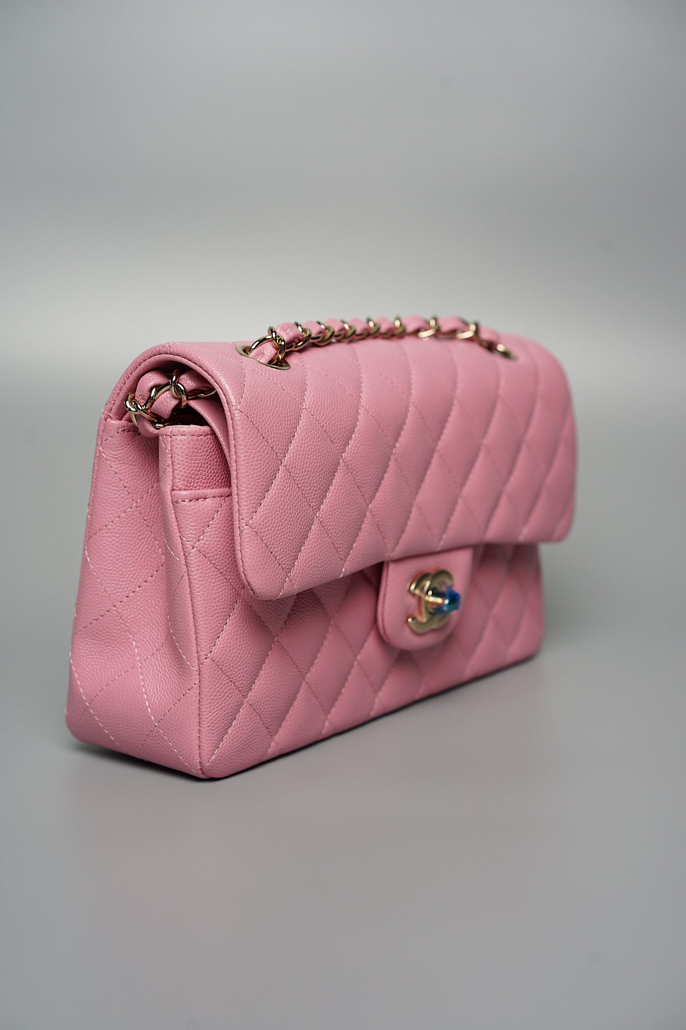 Chanel Small Classic Double Flap in Bubblegum Pink Caviar Ghw (Brand New)