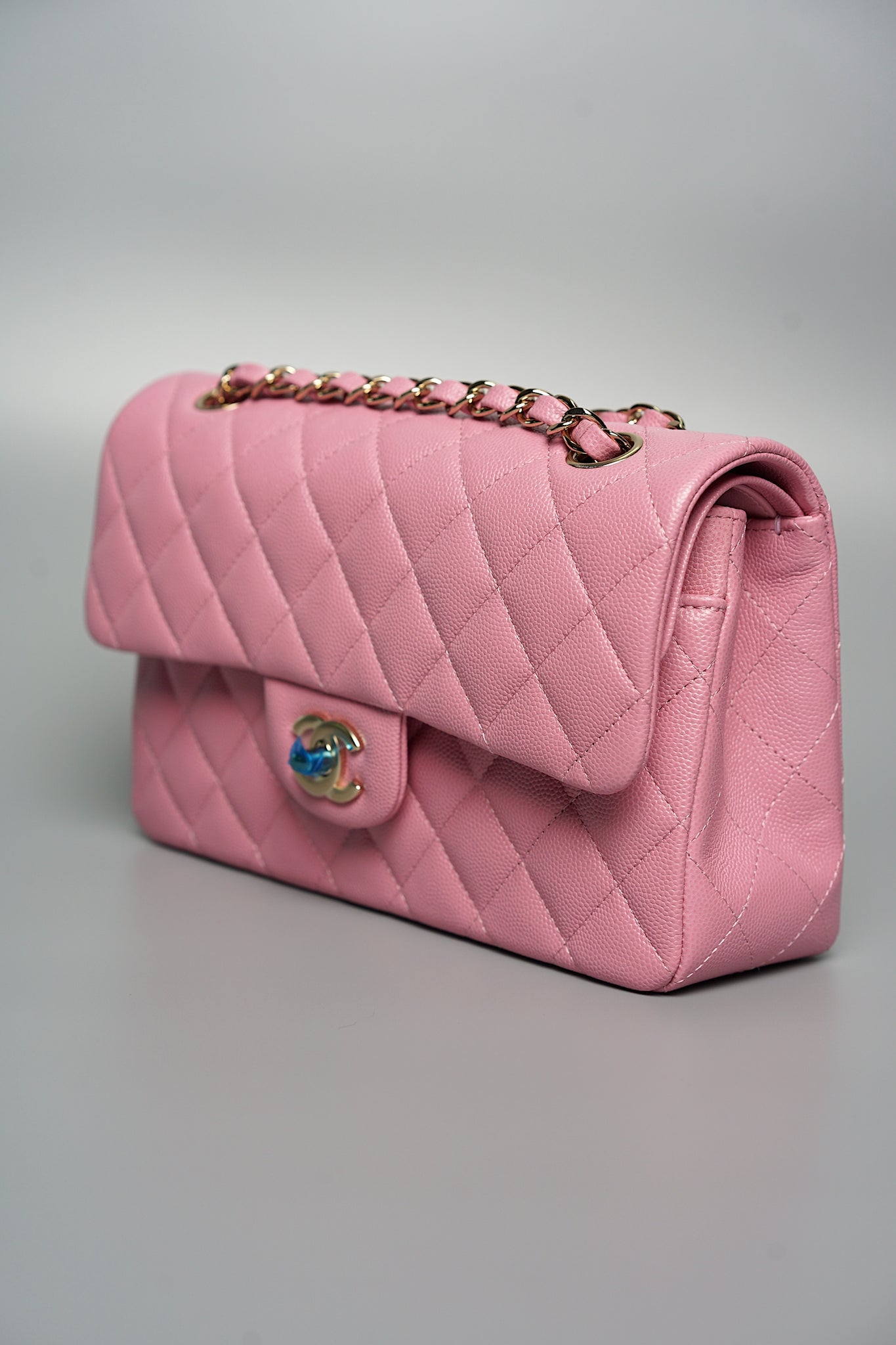Chanel Small Classic Double Flap in Bubblegum Pink Caviar Ghw (Brand New)