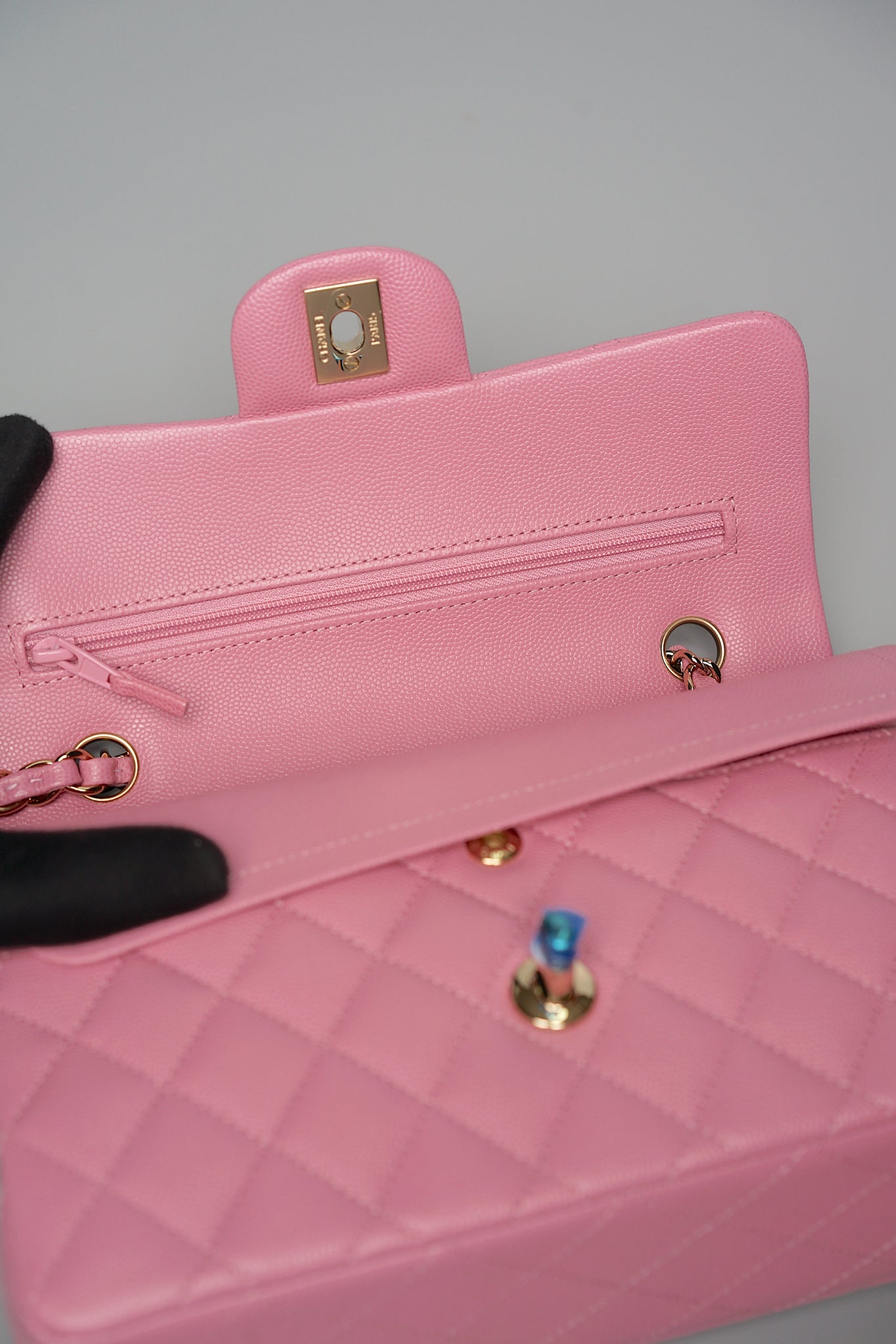 Chanel Small Classic Double Flap in Bubblegum Pink Caviar Ghw (Brand New)