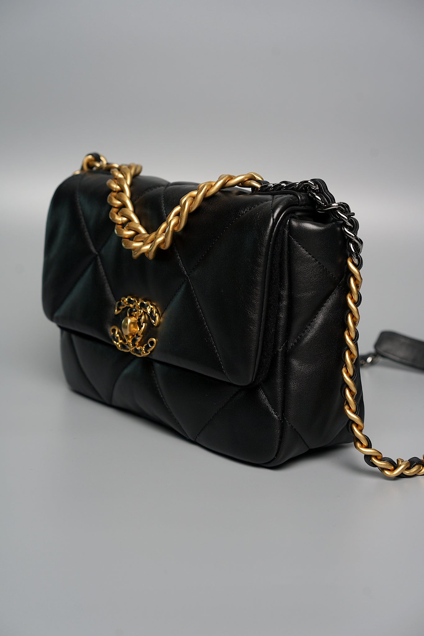 Chanel Classic 19 Small in Black Lambskin (Brand New)