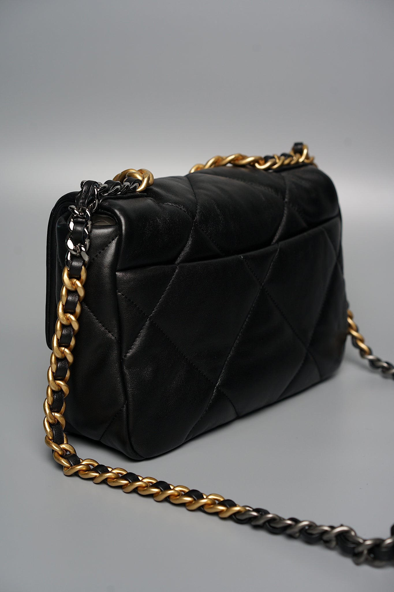 Chanel Classic 19 Small in Black Lambskin (Brand New)